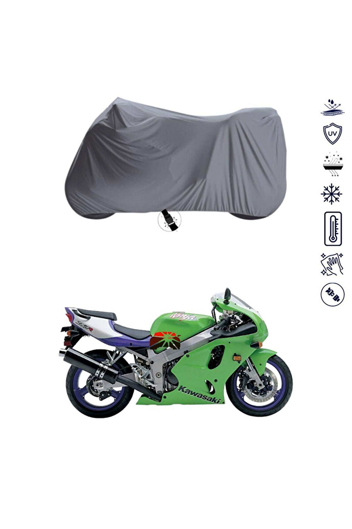 Kawasaki Zx-7 R  Bağlantı Tokalı  Uyumlu SolarBlock Prime Motosiklet Brandası Örtüsü