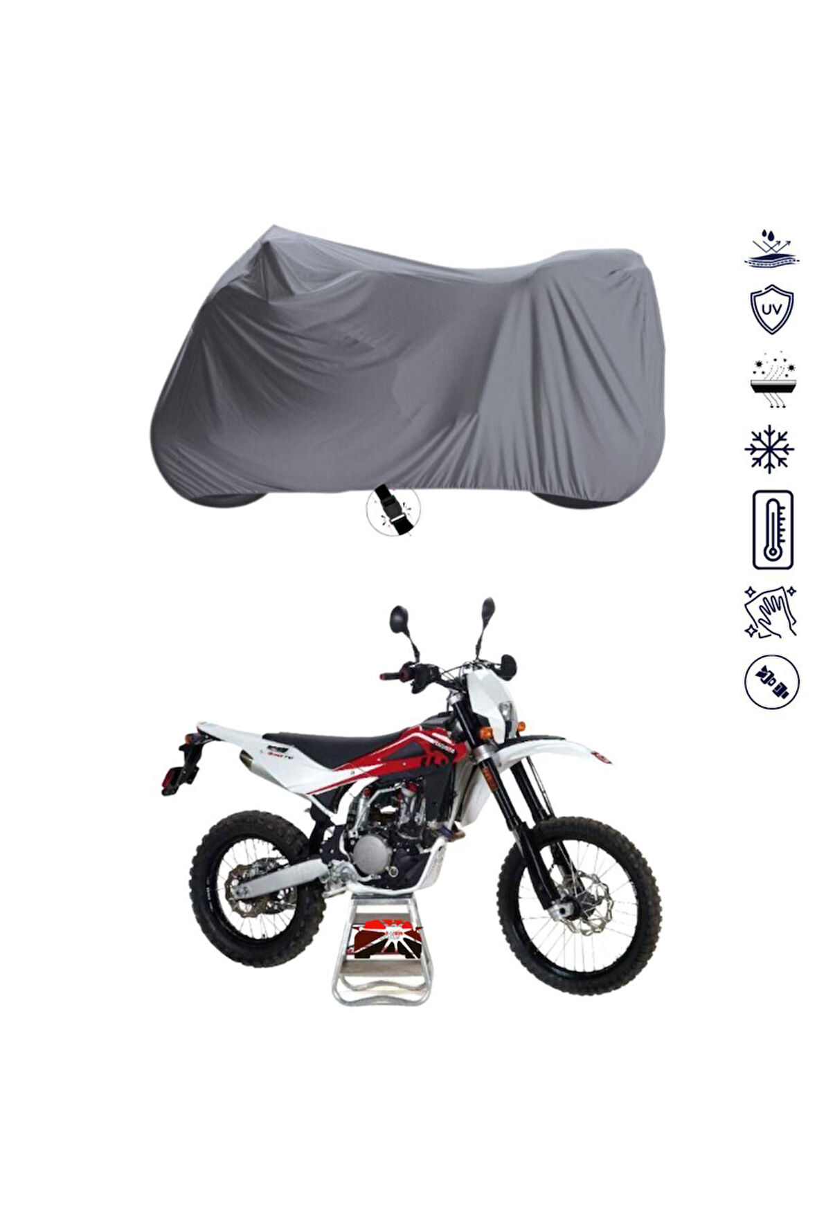 Husqvarna Te 510  Bağlantı Tokalı  Uyumlu SolarBlock Prime Motosiklet Brandası Örtüsü