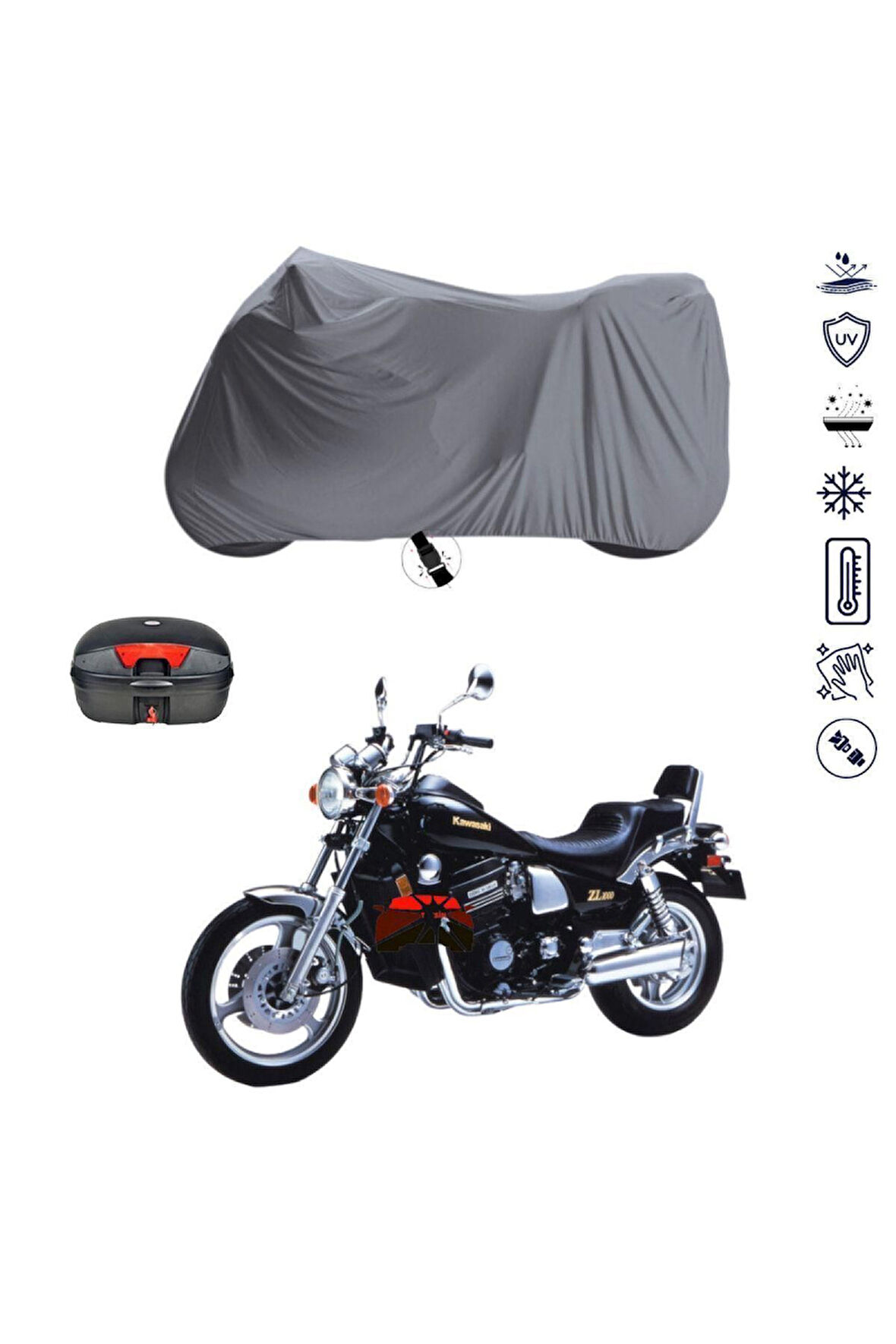 Kawasaki Zl 1000  Bağlantı Tokalı  Uyumlu SolarBlock Prime Motosiklet Brandası Örtüsü
