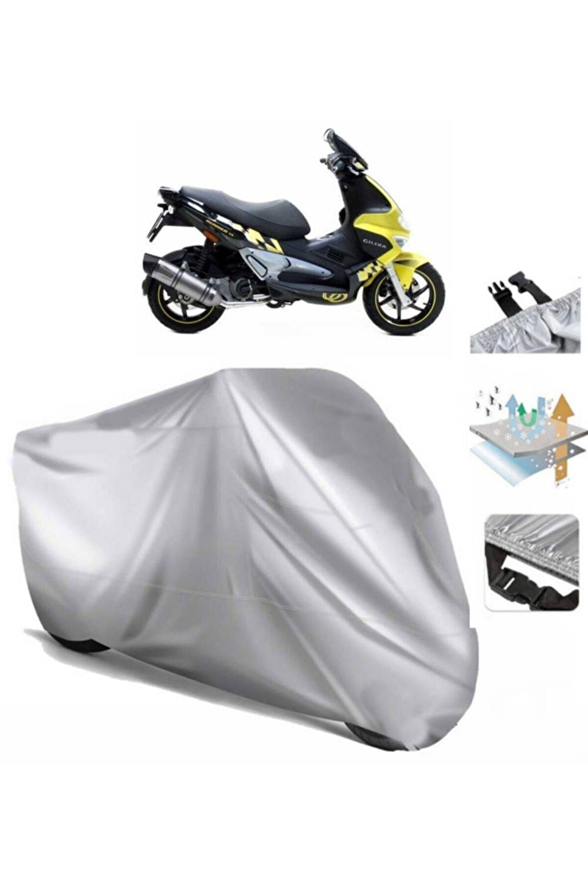 Gilera Runner Vxr 200 (bağlantı Tokalı) Uyumlu SolarBlock Prime Motosiklet Brandası Örtüsü