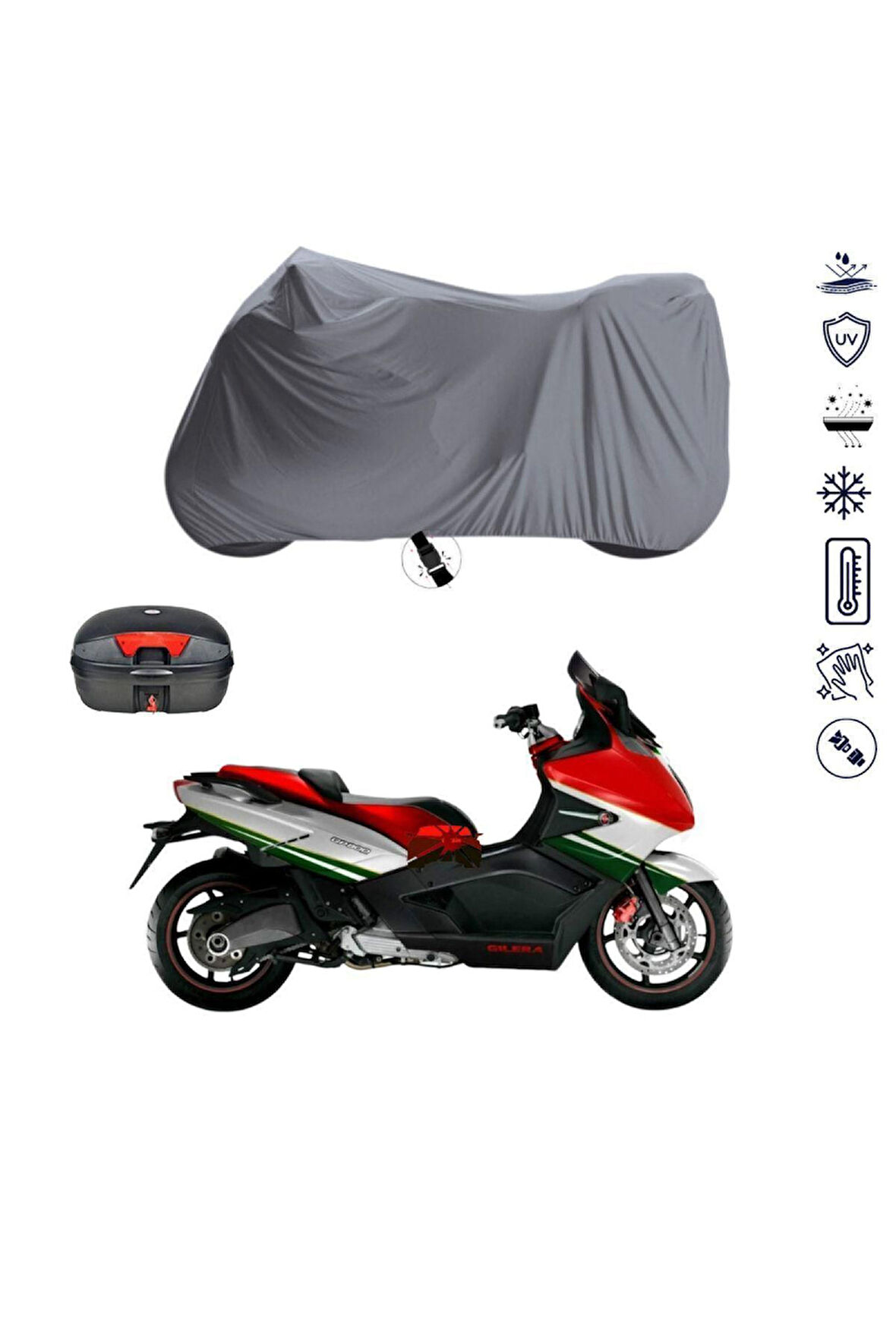Gilera Gp800  Bağlantı Tokalı  Uyumlu SolarBlock Prime Motosiklet Brandası Örtüsü
