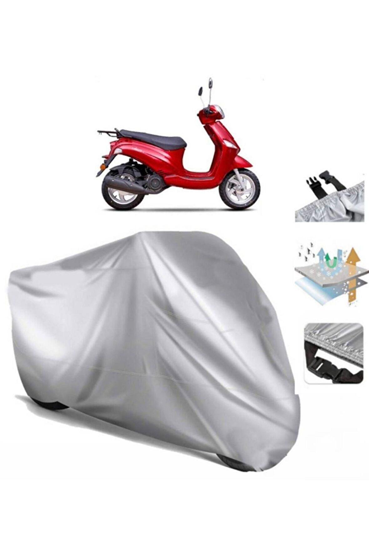 Kanuni Wiki 125 (bağlantı Tokalı) Uyumlu SolarBlock Prime Motosiklet Brandası Örtüsü