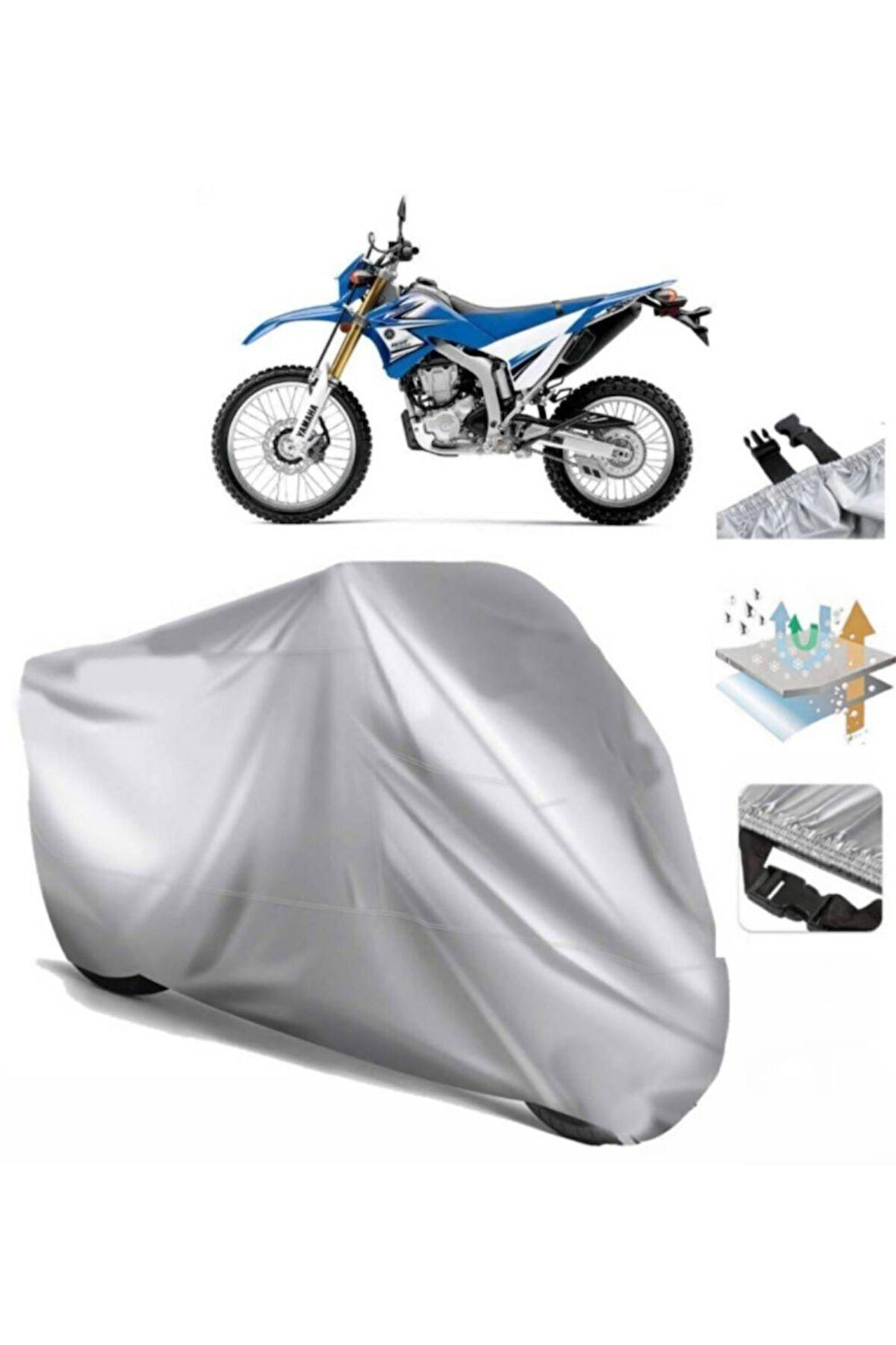 Yamaha Wr 250 R (bağlantı Tokalı) Uyumlu SolarBlock Prime Motosiklet Brandası Örtüsü