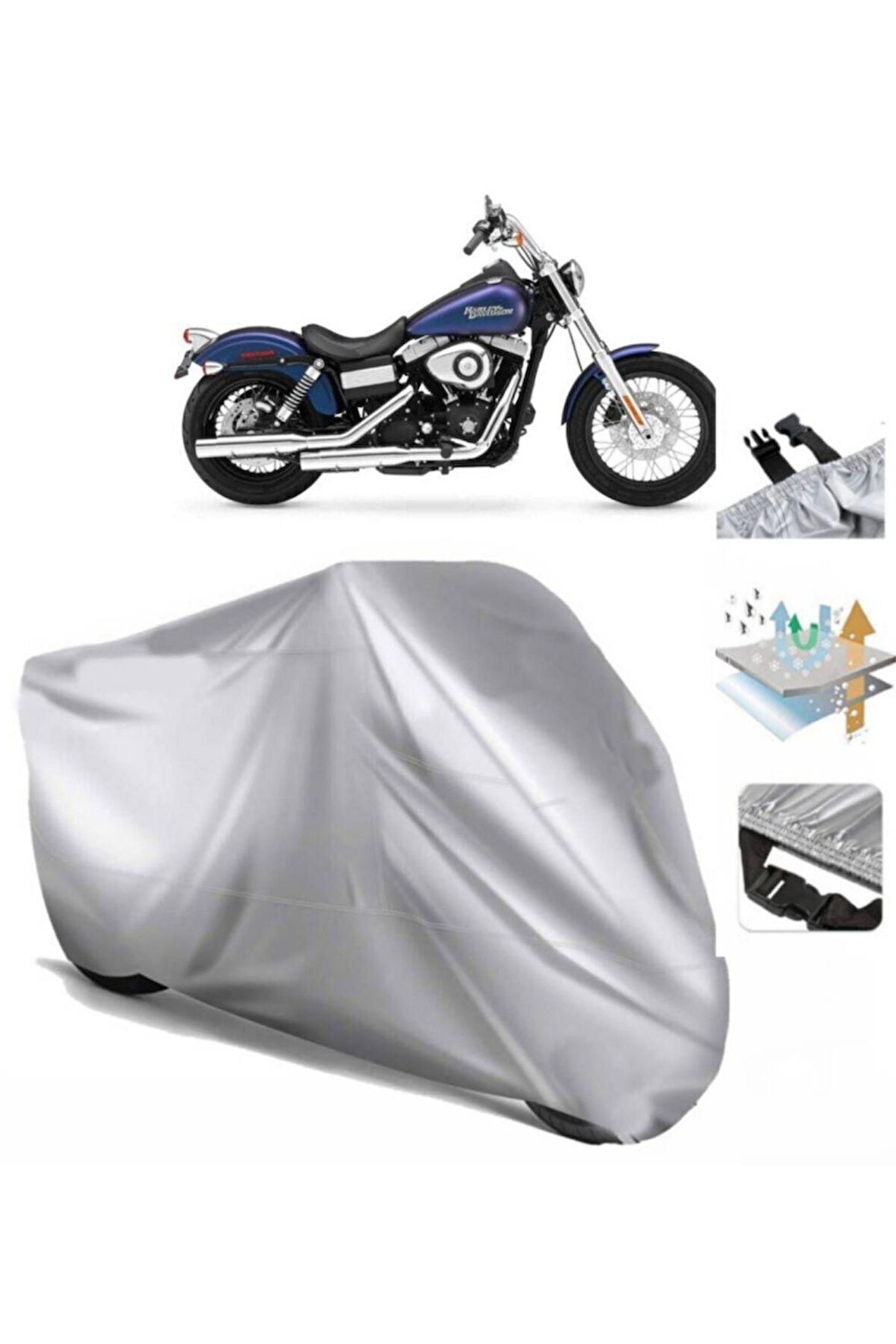 Dyna Street Bob Fxdb (bağlantı Tokalı) Uyumlu SolarBlock Prime Motosiklet Brandası Örtüsü