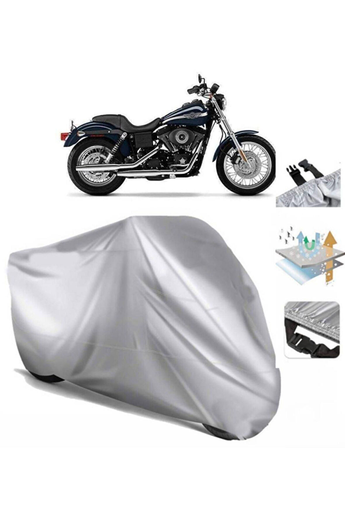 Dyna Super Glide Sport Fxdx  Arka Çanta (bağlantı Tokalı) Uyumlu SolarBlock  Motosiklet Brandası