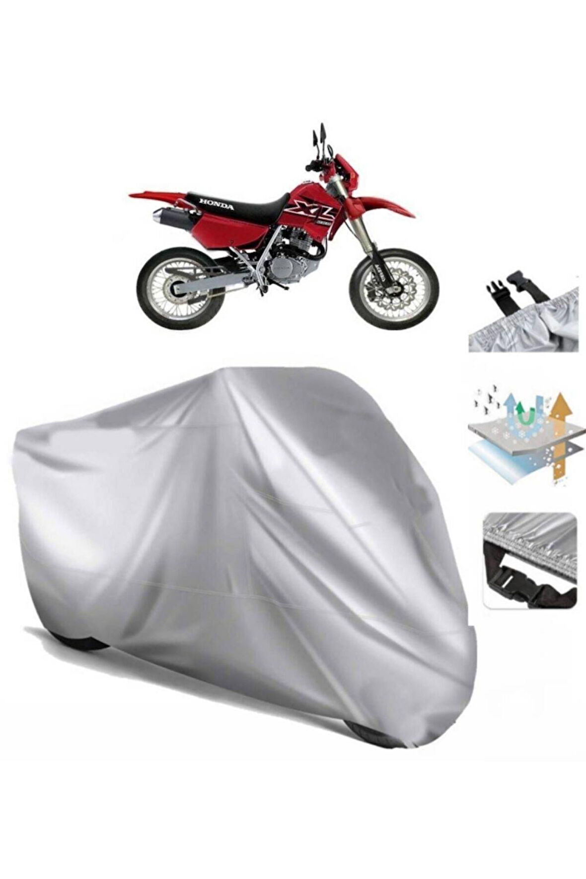 Honda Xl 200  Arka Çanta (bağlantı Tokalı) Uyumlu SolarBlock Prime Motosiklet Brandası Örtüsü