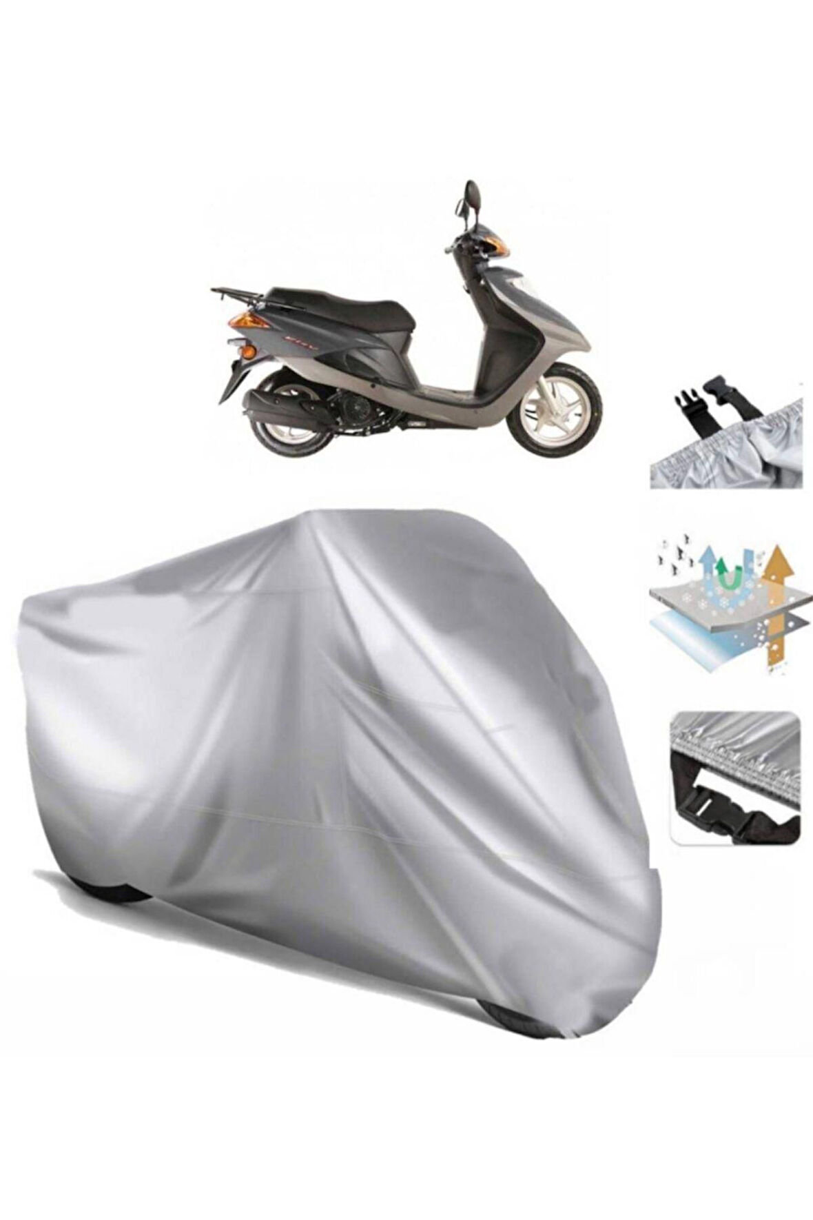 Honda Fizy 125  Arka Çanta (bağlantı Tokalı) Uyumlu SolarBlock Prime Motosiklet Brandası Örtüsü