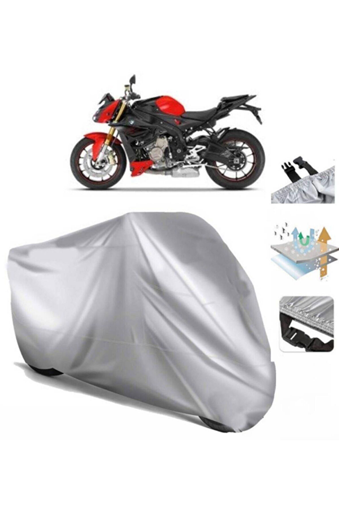 Bmw S 1000 R (bağlantı Tokalı) Uyumlu SolarBlock Prime Motosiklet Brandası Örtüsü