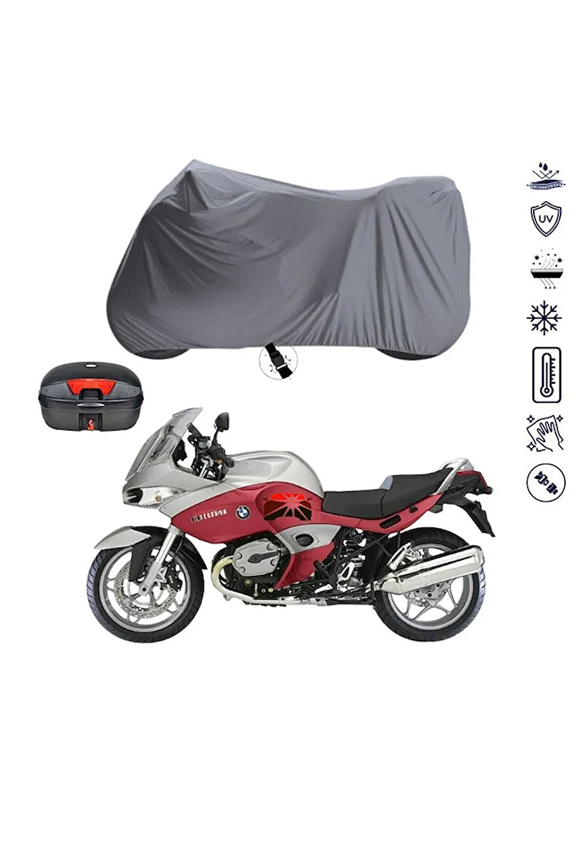 Bmw R1200 Rt Çantalı  Bağlantı Tokalı  Uyumlu SolarBlock Prime Motosiklet Brandası Örtüsü