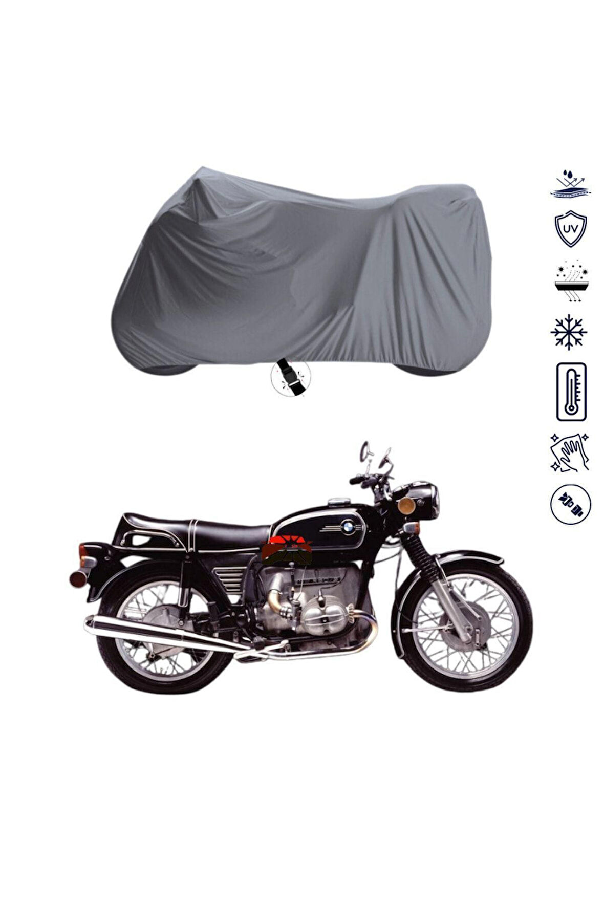 Bmw R60-6 Çantalı  Bağlantı Tokalı  Uyumlu SolarBlock Prime Motosiklet Brandası Örtüsü