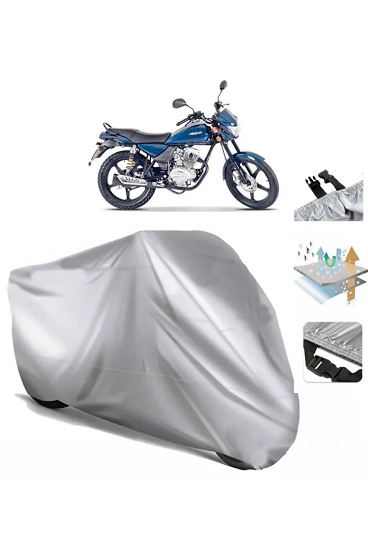 Falcon Wolf 180  Arka Çanta (bağlantı Tokalı) Uyumlu SolarBlock Prime Motosiklet Brandası Örtüsü