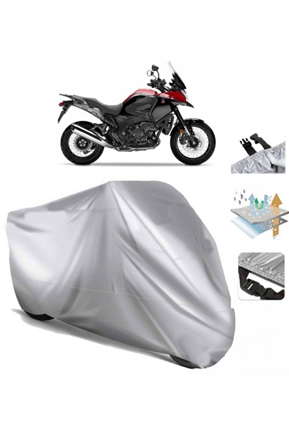 Honda Vfr 1200 X Crosstourer  Arka Çanta (bağlantı Tokalı) Uyumlu SolarBlock  Motosiklet Brandası