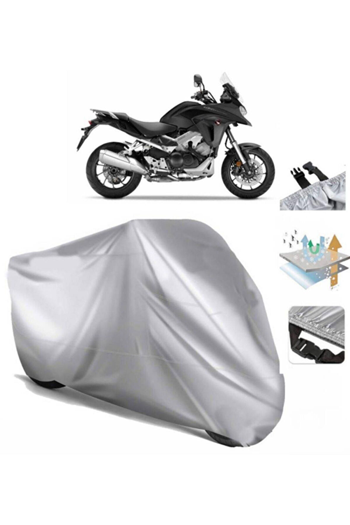 Honda Vfr 800 X Crossrunner  Arka Çanta (bağlantı Tokalı) Uyumlu SolarBlock  Motosiklet Brandası