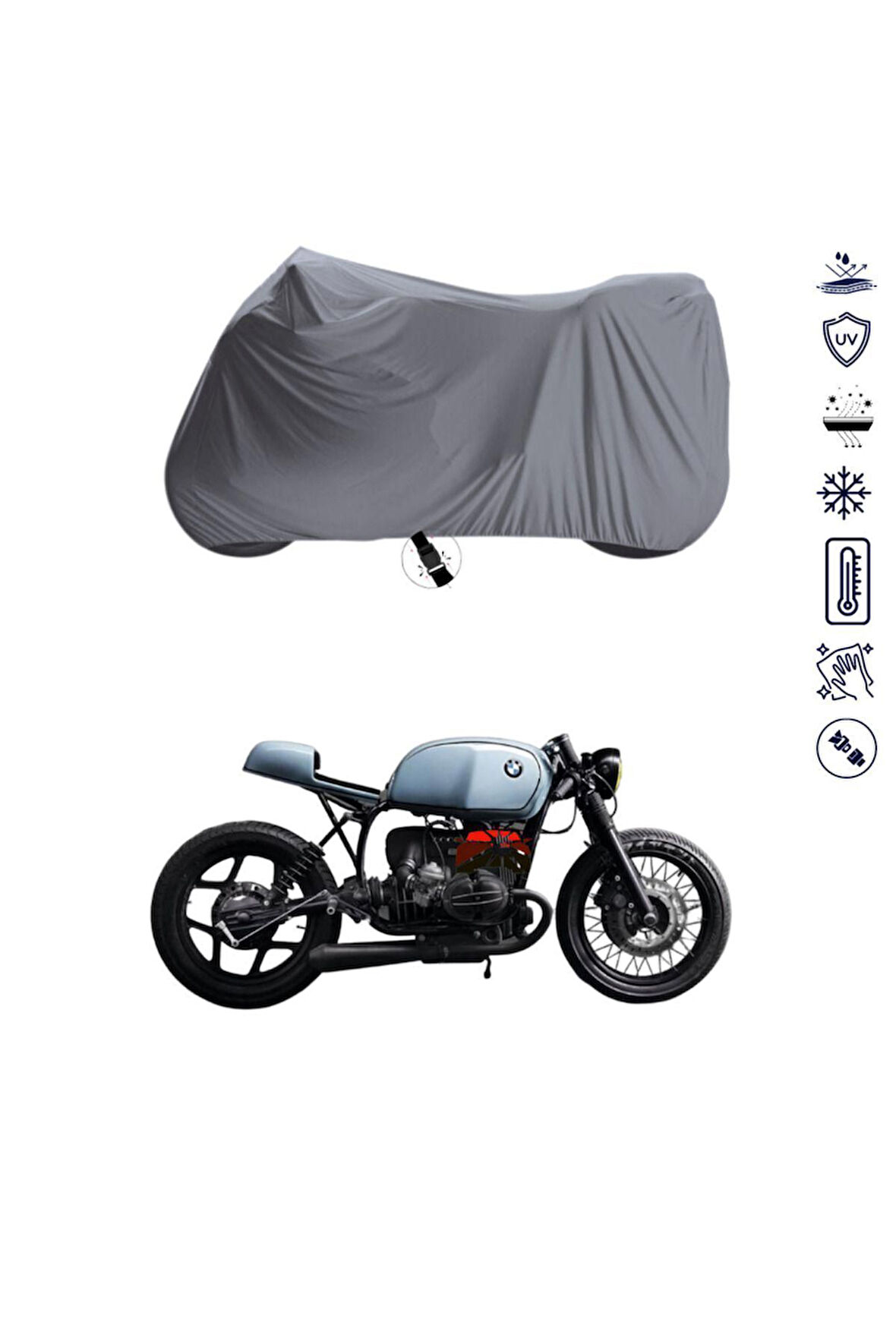 Bmw R80 Çantalı  Bağlantı Tokalı  Uyumlu SolarBlock Prime Motosiklet Brandası Örtüsü