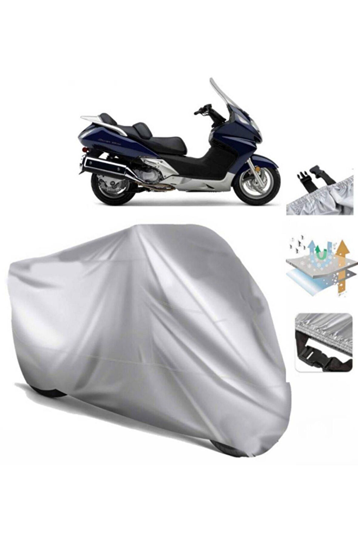 Honda Sw T600 (bağlantı Tokalı) Uyumlu SolarBlock Prime Motosiklet Brandası Örtüsü