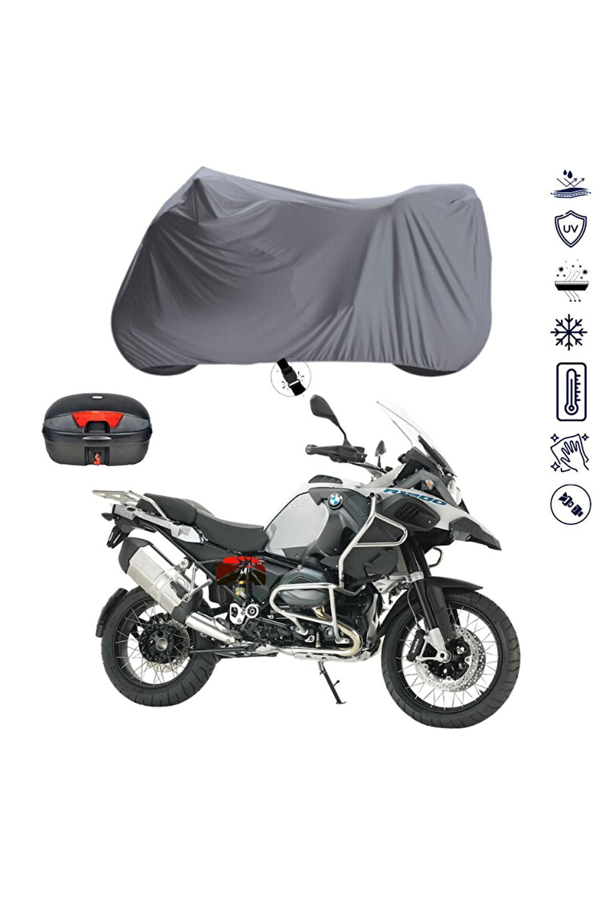 BMW R 1200 C Çantalı  Bağlantı Tokalı  Uyumlu SolarBlock Prime Motosiklet Brandası Örtüsü