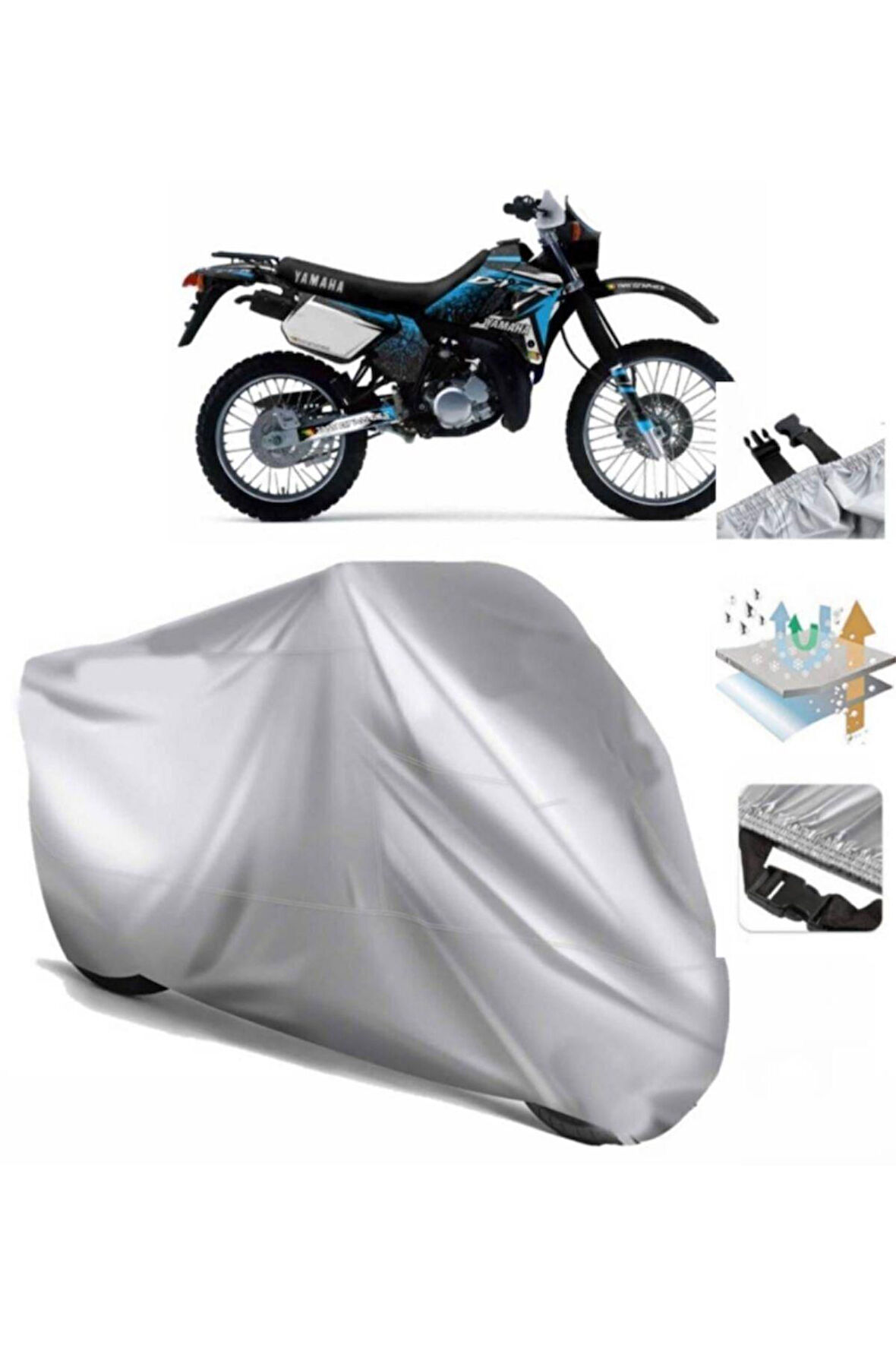 Yamaha Dt 125r  Arka Çanta (bağlantı Tokalı) Uyumlu SolarBlock Prime Motosiklet Brandası Örtüsü