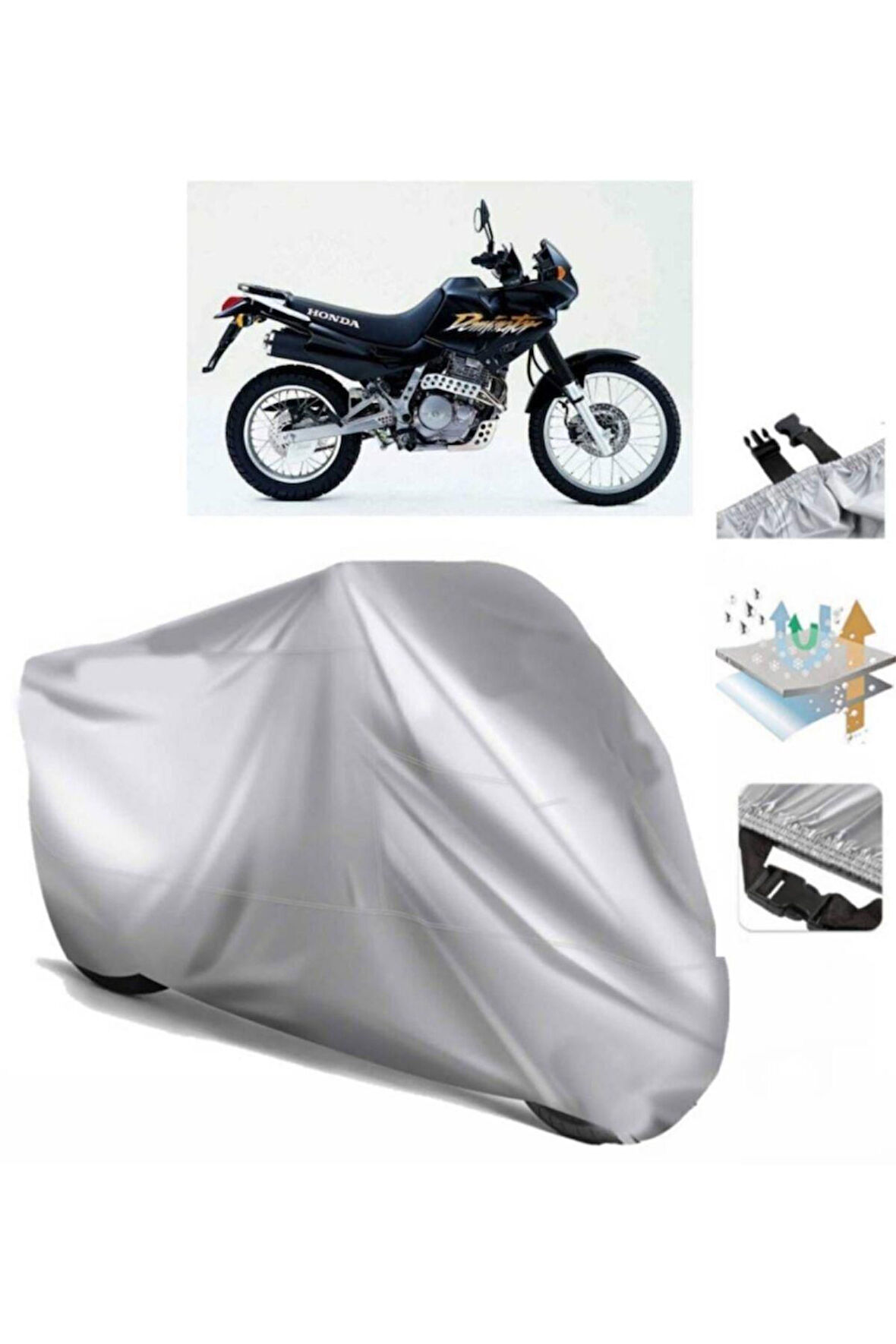 Honda Nx 650 Dominator  Arka Çanta (bağlantı Tokalı) Uyumlu SolarBlock  Motosiklet Brandası Örtüsü