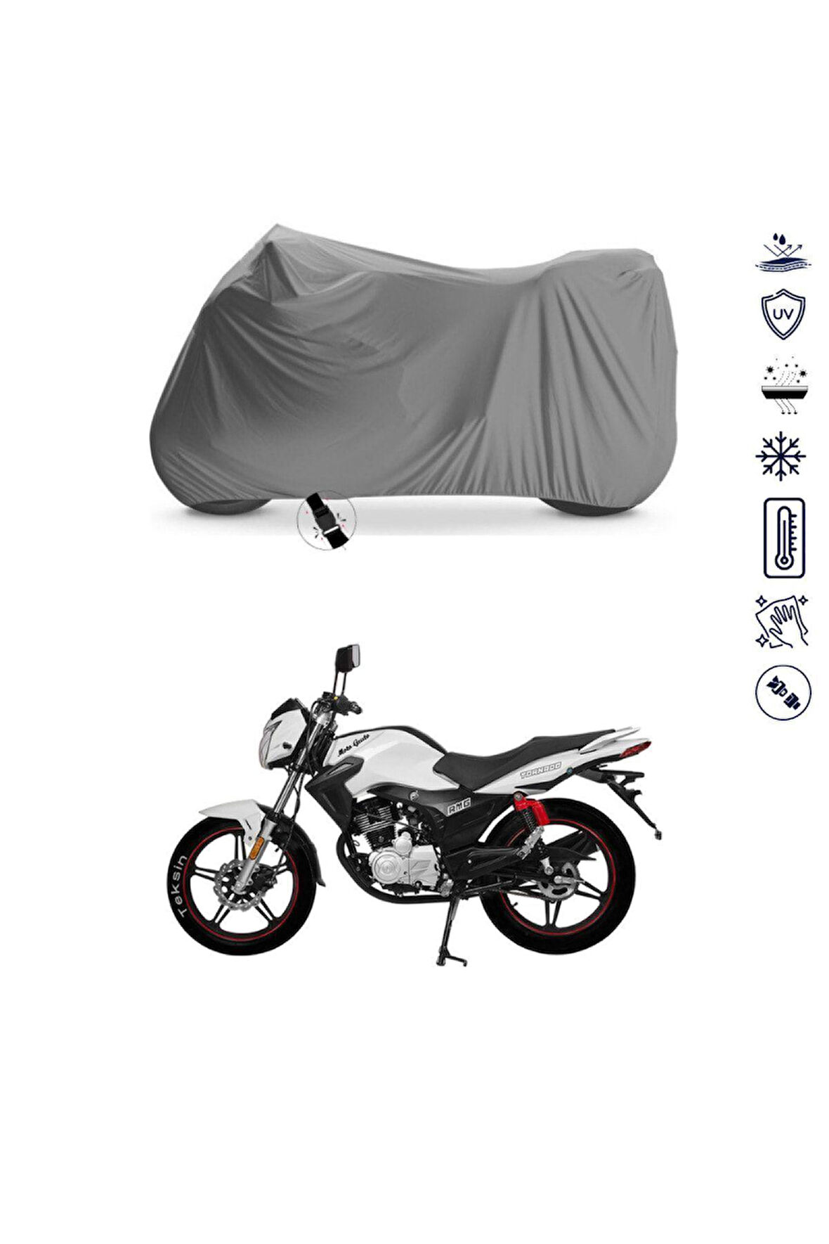 Rmg Moto Gusto Tornado Sport  Bağlantı Tokalı  Uyumlu SolarBlock Prime Motosiklet Brandası Örtüsü