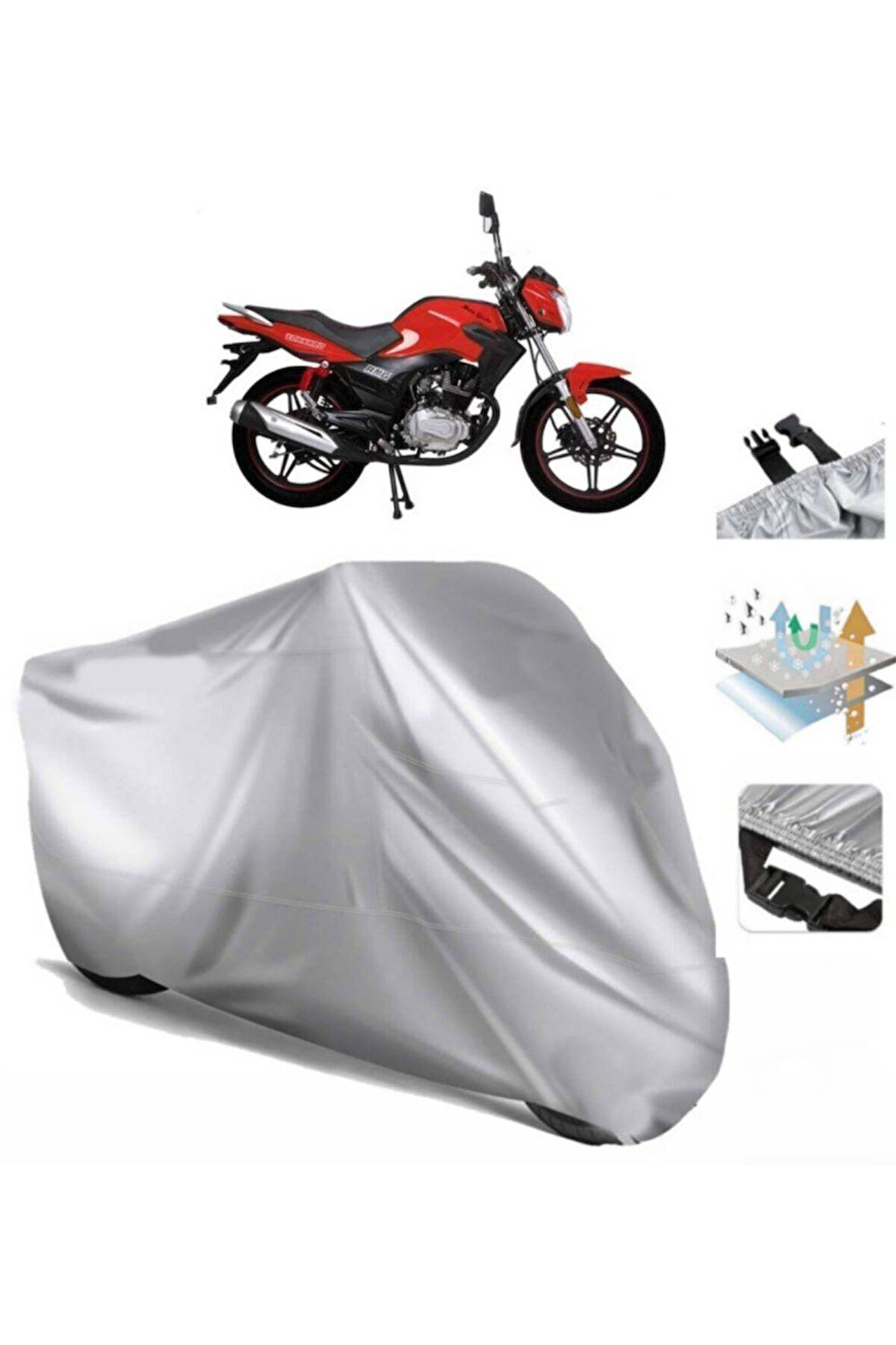 Rmg Moto Gusto Tornado Sport  Arka Çanta (bağlantı Tokalı) Uyumlu SolarBlock  Motosiklet Brandası