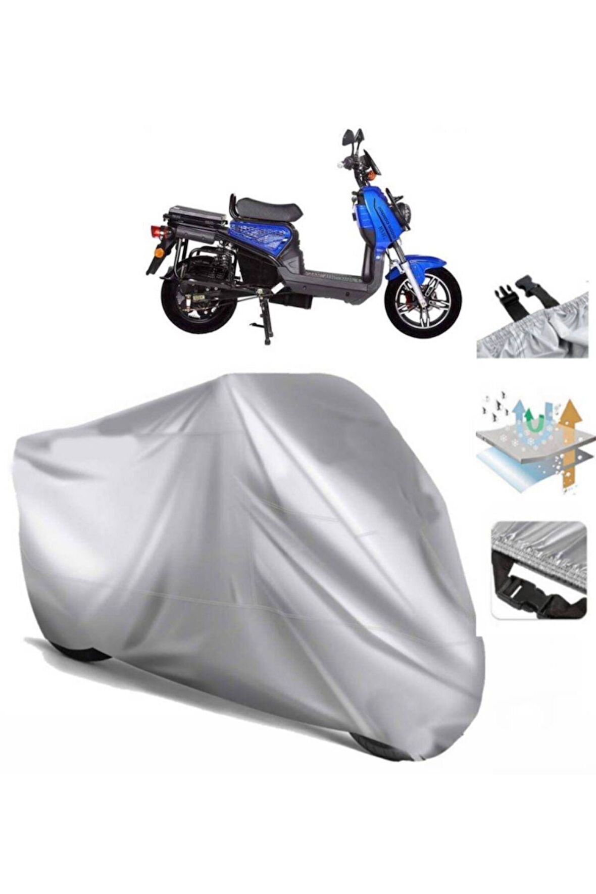 Rmg Moto Gusto Rapido  Arka Çanta (bağlantı Tokalı) Uyumlu SolarBlock  Motosiklet Brandası Örtüsü