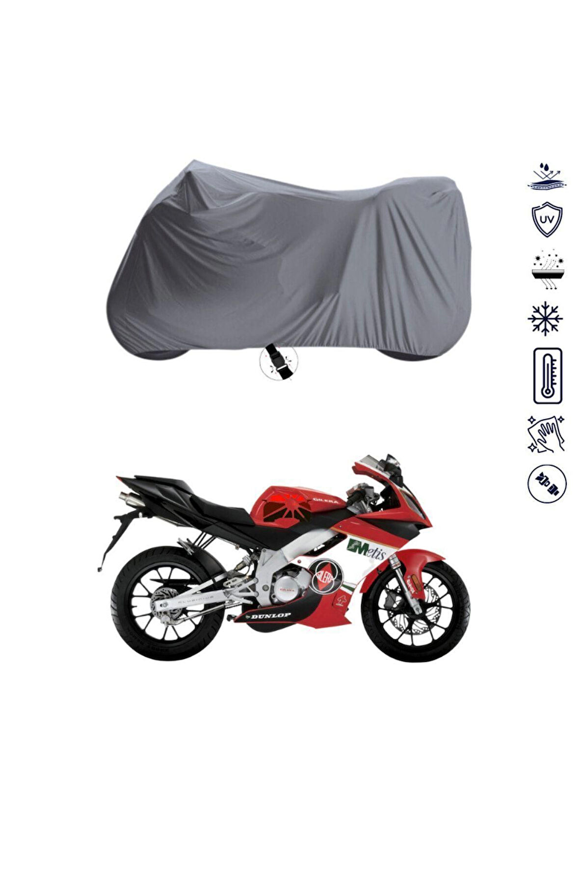 Gilera Gfr 125  Bağlantı Tokalı  Uyumlu SolarBlock Prime Motosiklet Brandası Örtüsü