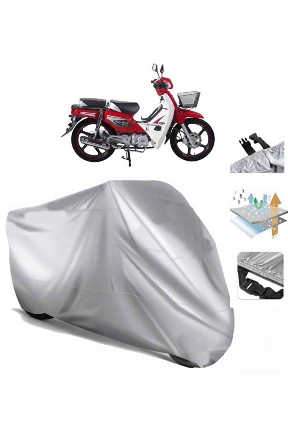 Rmg Moto Gusto R100  Arka Çanta (bağlantı Tokalı) Uyumlu SolarBlock Prime Motosiklet Brandası Örtüsü