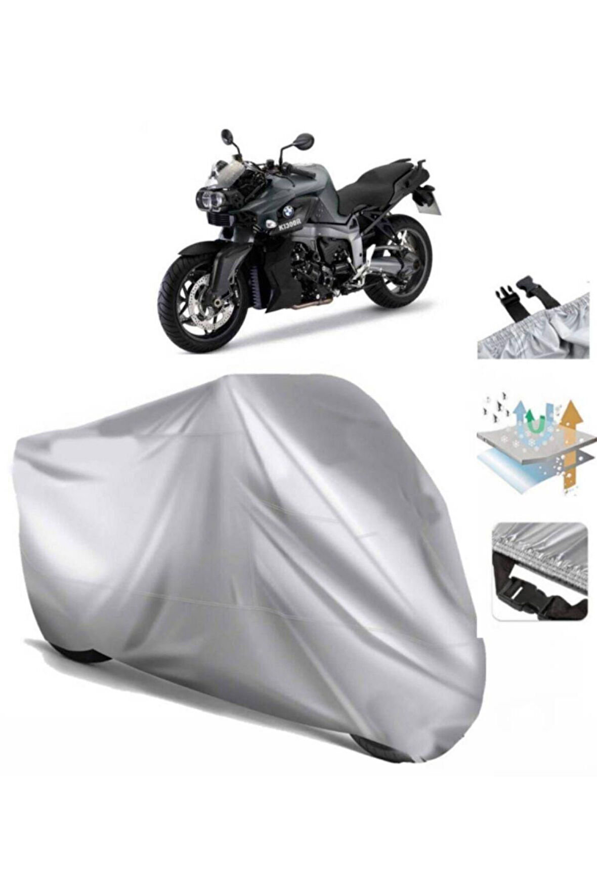 Bmw K 1300 R  Arka Çanta (bağlantı Tokalı) Uyumlu SolarBlock Prime Motosiklet Brandası Örtüsü