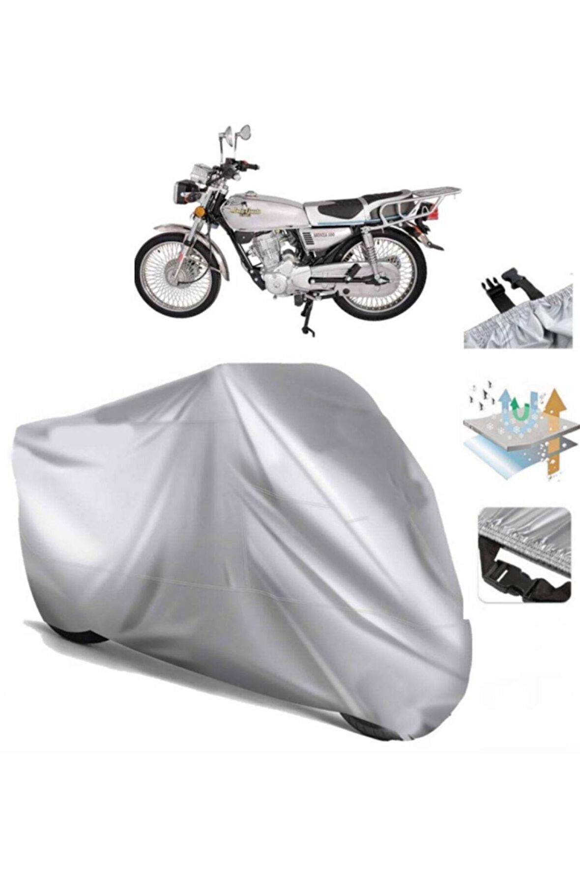 Rmg Moto Gusto Monza 100  Arka Çanta (bağlantı Tokalı) Uyumlu SolarBlock  Motosiklet Brandası Örtüsü