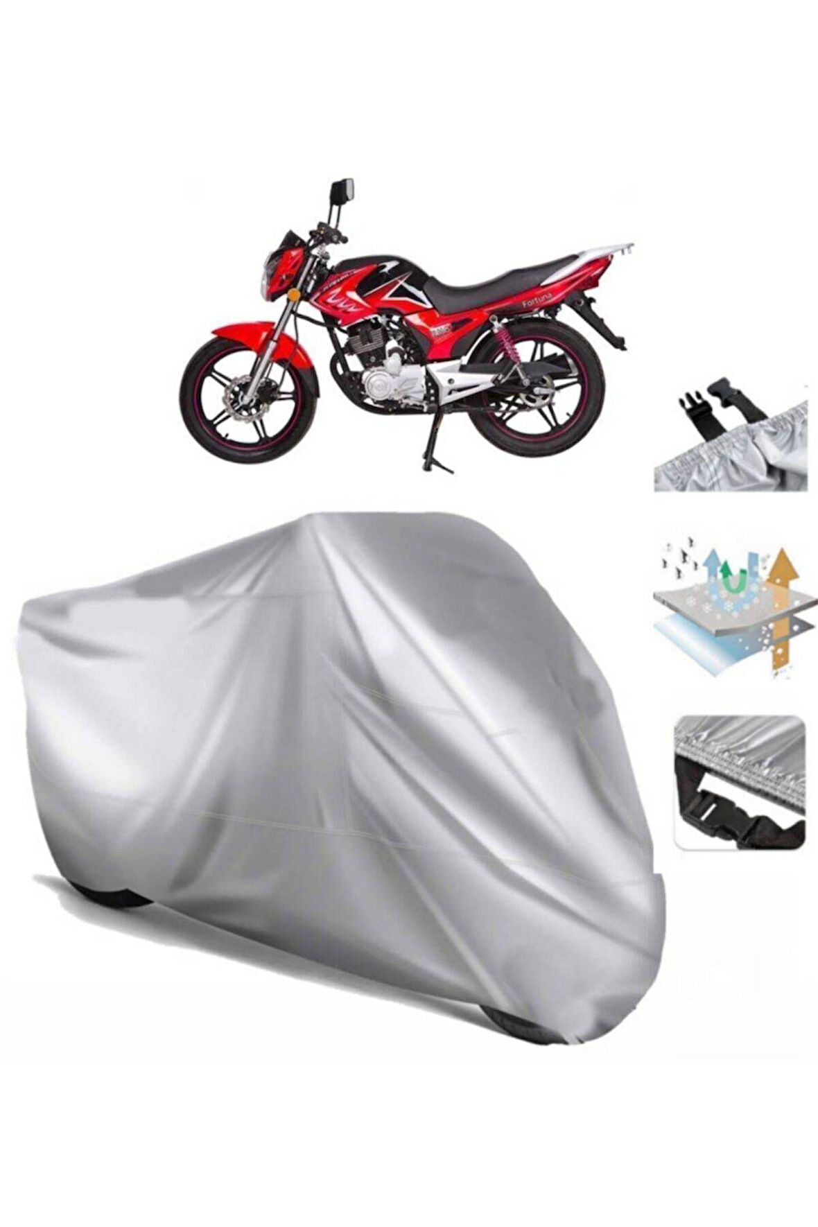 Rmg Moto Gusto Fortuna  Arka Çanta (bağlantı Tokalı) Uyumlu SolarBlock  Motosiklet Brandası Örtüsü