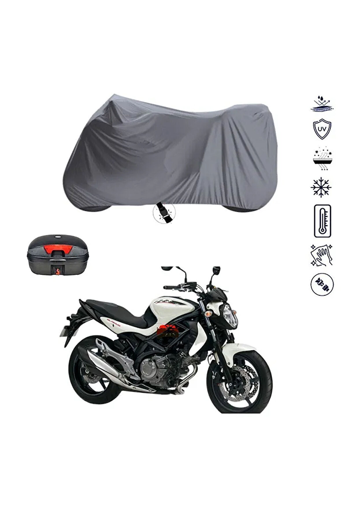 SUZUKİ SV650A Arka Çanta  Bağlantı Tokalı  Uyumlu SolarBlock Prime Motosiklet Brandası Örtüsü