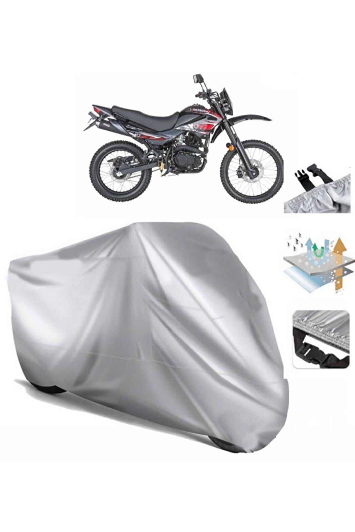 Mondial X-treme Max  Arka Çanta (bağlantı Tokalı) Uyumlu SolarBlock Prime Motosiklet Brandası Örtüsü