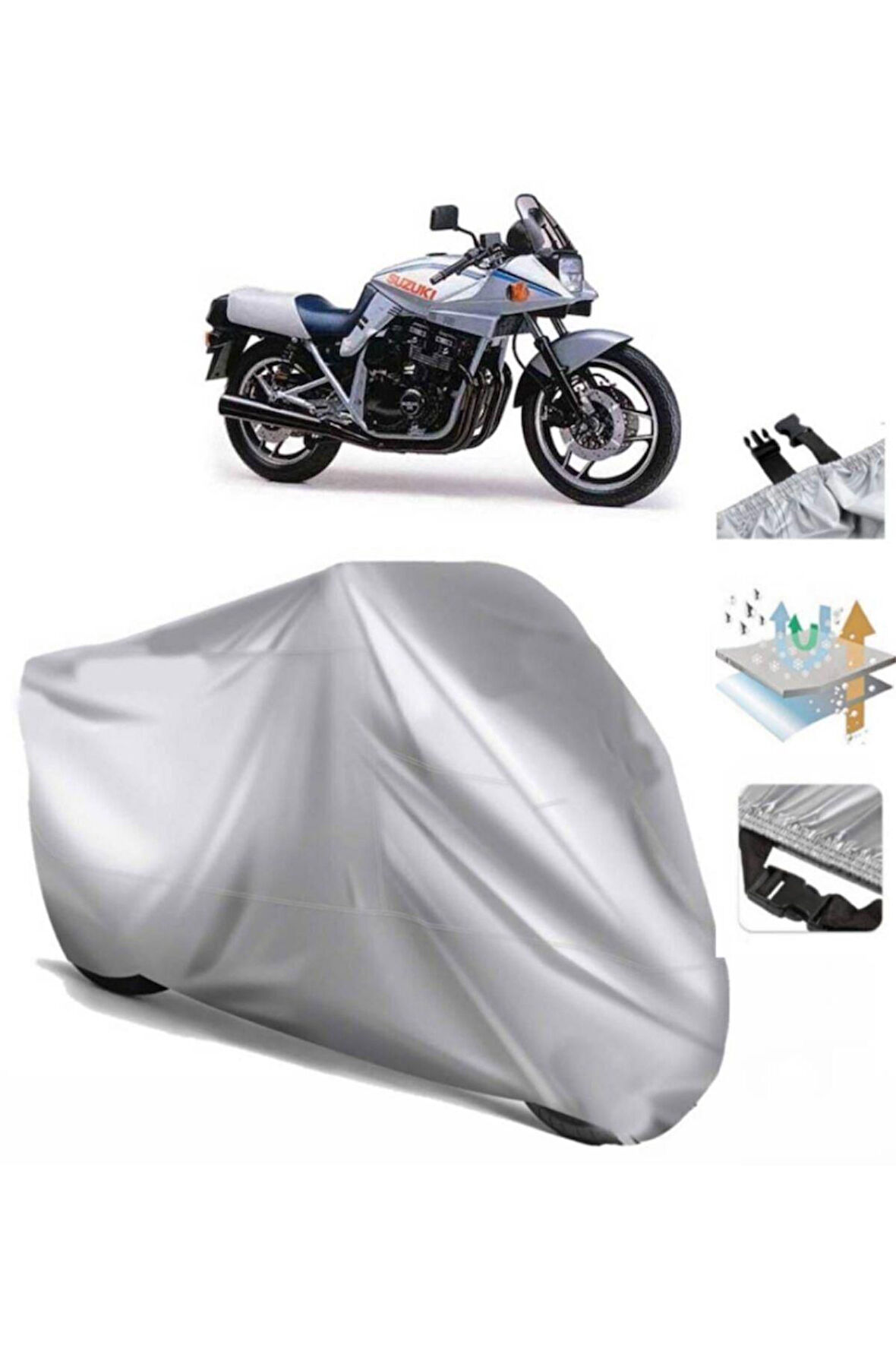 Suzuki Gsx 750 Katana (bağlantı Tokalı) Uyumlu SolarBlock Prime Motosiklet Brandası Örtüsü