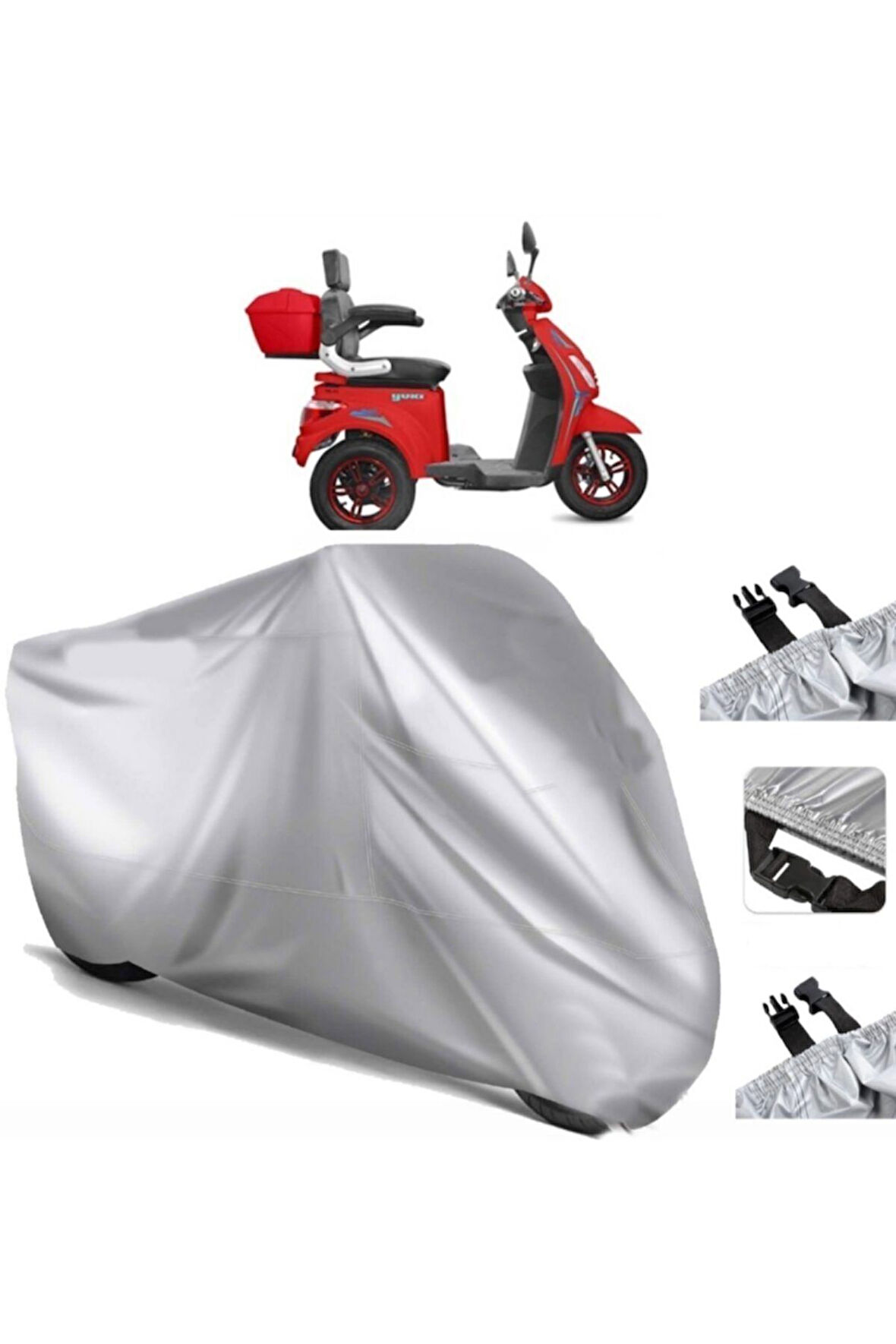 Yuki Yk-11 Midilli Elektrikli Arka Çanta (bağlantı Tokalı) Uyumlu SolarBlock  Motosiklet Brandası