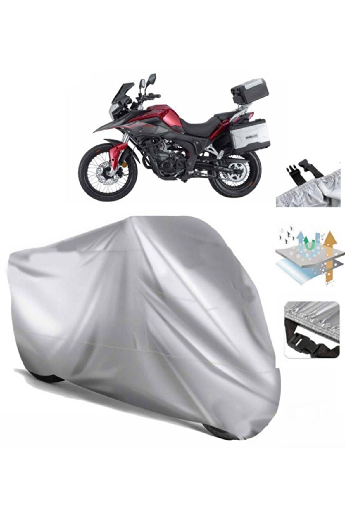 Mondial Rx3i Evo (bağlantı Tokalı) Uyumlu SolarBlock Prime Motosiklet Brandası Örtüsü