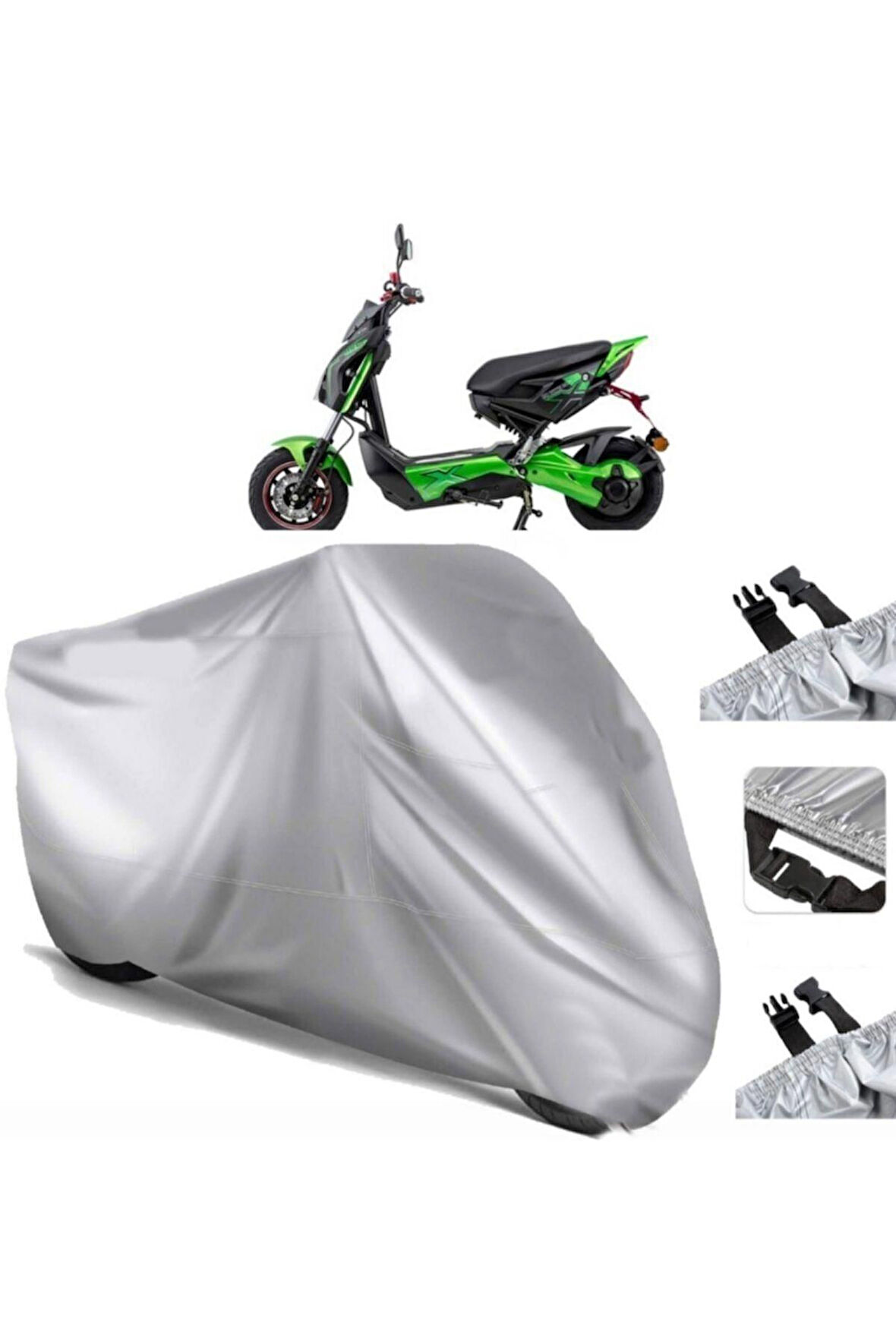 Mondial E-mon X Man Elektrikli Arka Çanta (bağlantı Tokalı) Uyumlu SolarBlock  Motosiklet Brandası