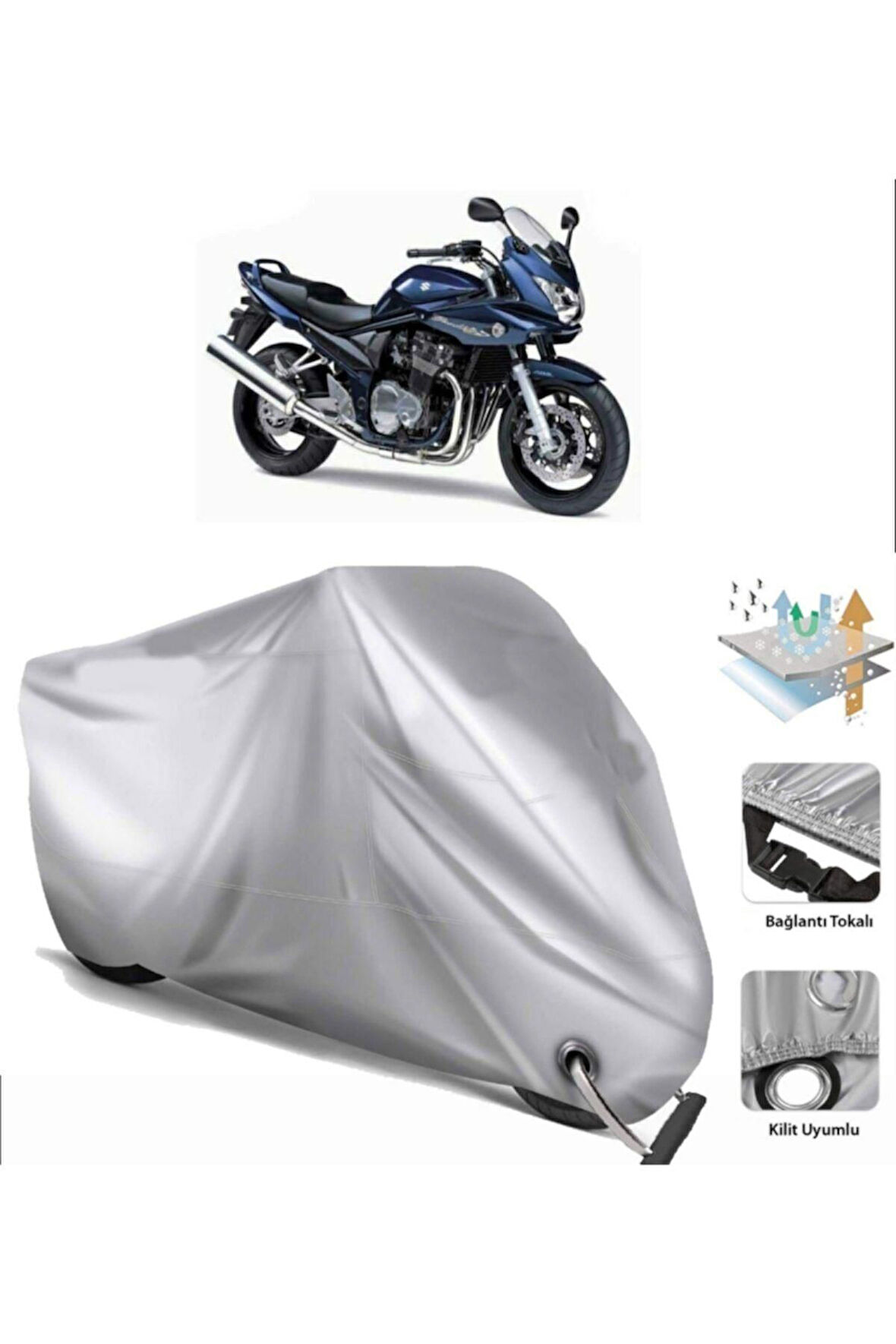 Suzuki Gsf 1200 Bandit S (bağlantı Tokalı) Uyumlu SolarBlock Prime Motosiklet Brandası Örtüsü