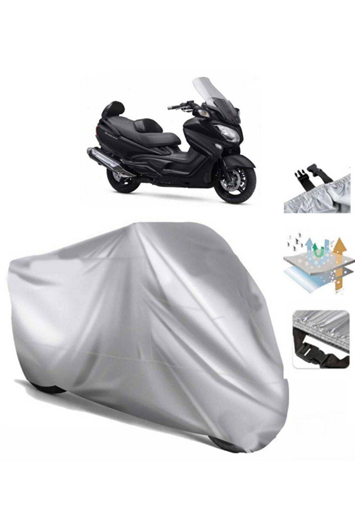 Suzuki Burgman An 650 Abs  Arka Çanta (bağlantı Tokalı) Uyumlu SolarBlock  Motosiklet Brandası