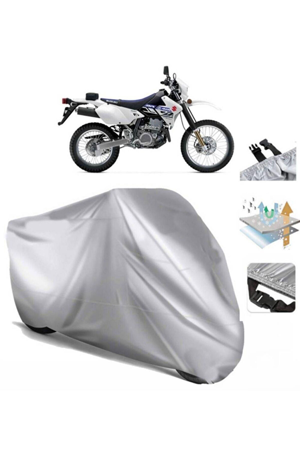 Suzuki Drz400 S  Arka Çanta (bağlantı Tokalı) Uyumlu SolarBlock Prime Motosiklet Brandası Örtüsü