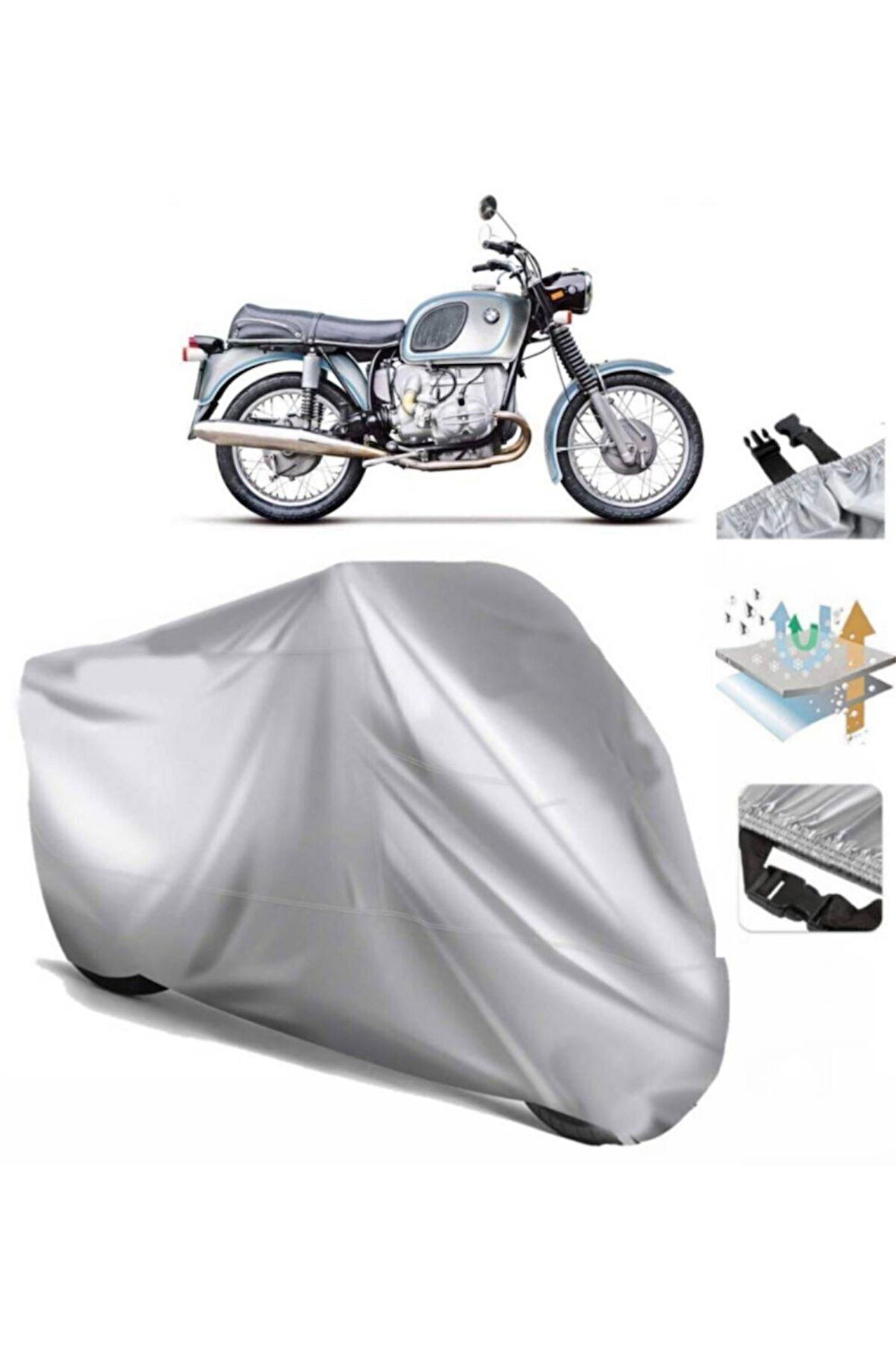 Bmw R 75  Arka Çanta (bağlantı Tokalı) Uyumlu SolarBlock Prime Motosiklet Brandası Örtüsü