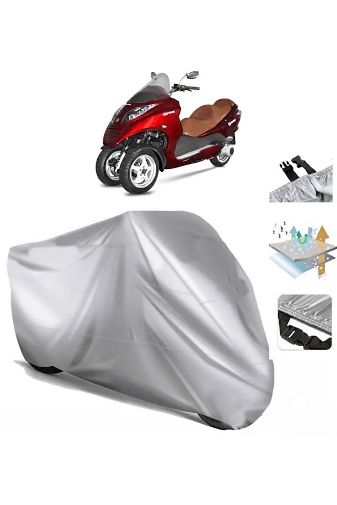 Yuki Yb250zkt Optimus (bağlantı Tokalı) Uyumlu SolarBlock Prime Motosiklet Brandası Örtüsü