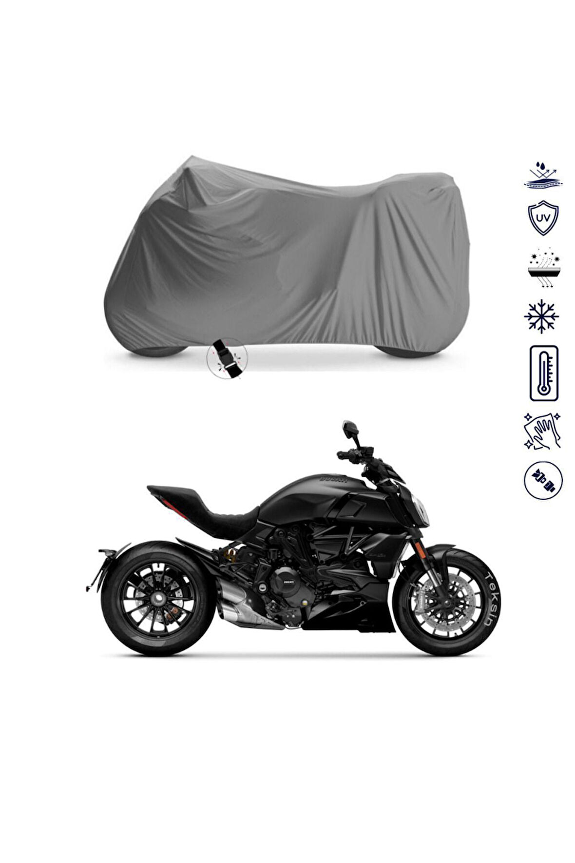 Ducati Diavel Strada  Bağlantı Tokalı  Uyumlu SolarBlock Prime Motosiklet Brandası Örtüsü