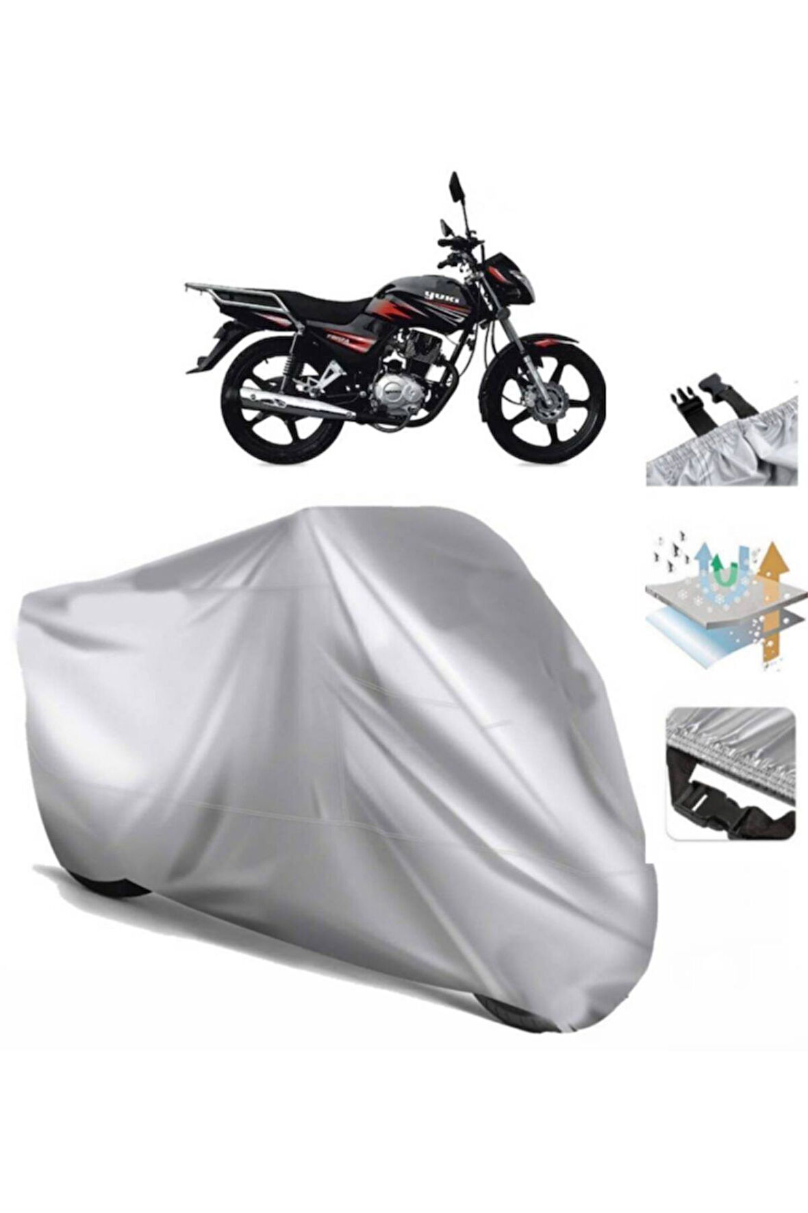 Yuki Forza 100 (bağlantı Tokalı) Uyumlu SolarBlock Prime Motosiklet Brandası Örtüsü