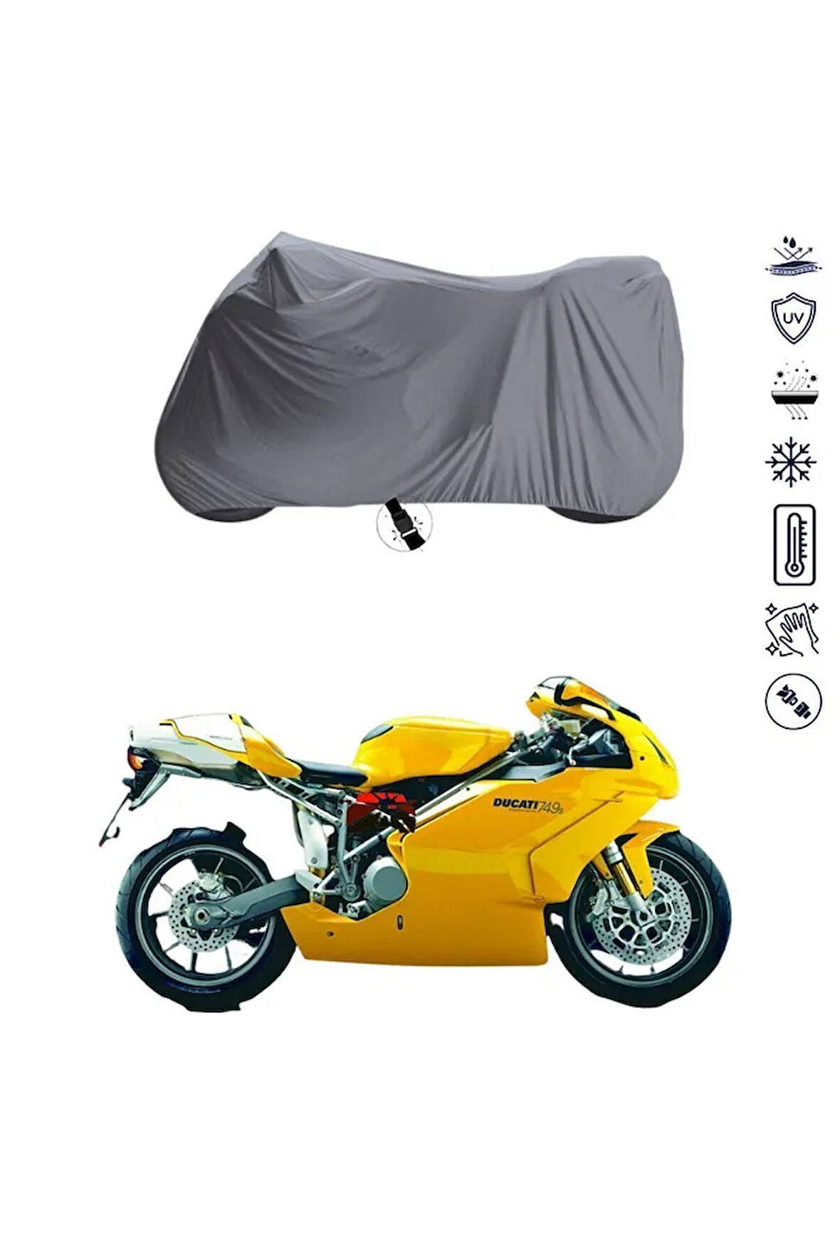 DUCATİ 749 Bağlantı Tokalı  Uyumlu SolarBlock Prime Motosiklet Brandası Örtüsü