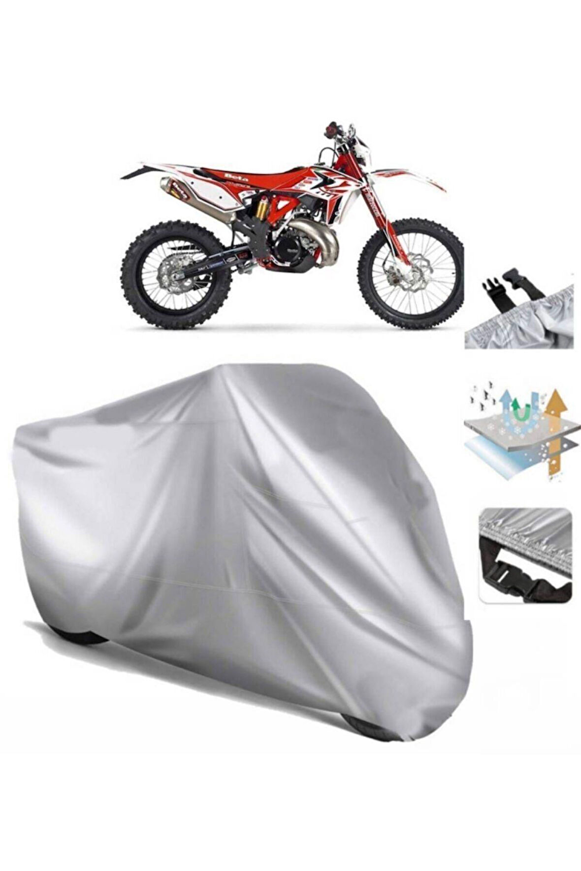 Beta Rr 300 2t Enduro Racing (bağlantı Tokalı) Uyumlu SolarBlock Prime Motosiklet Brandası Örtüsü