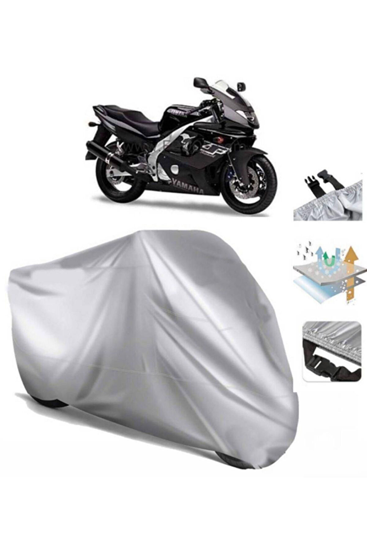 Yamaha Yzf 600 R Thundercat  Arka Çanta (bağlantı Tokalı) Uyumlu SolarBlock  Motosiklet Brandası