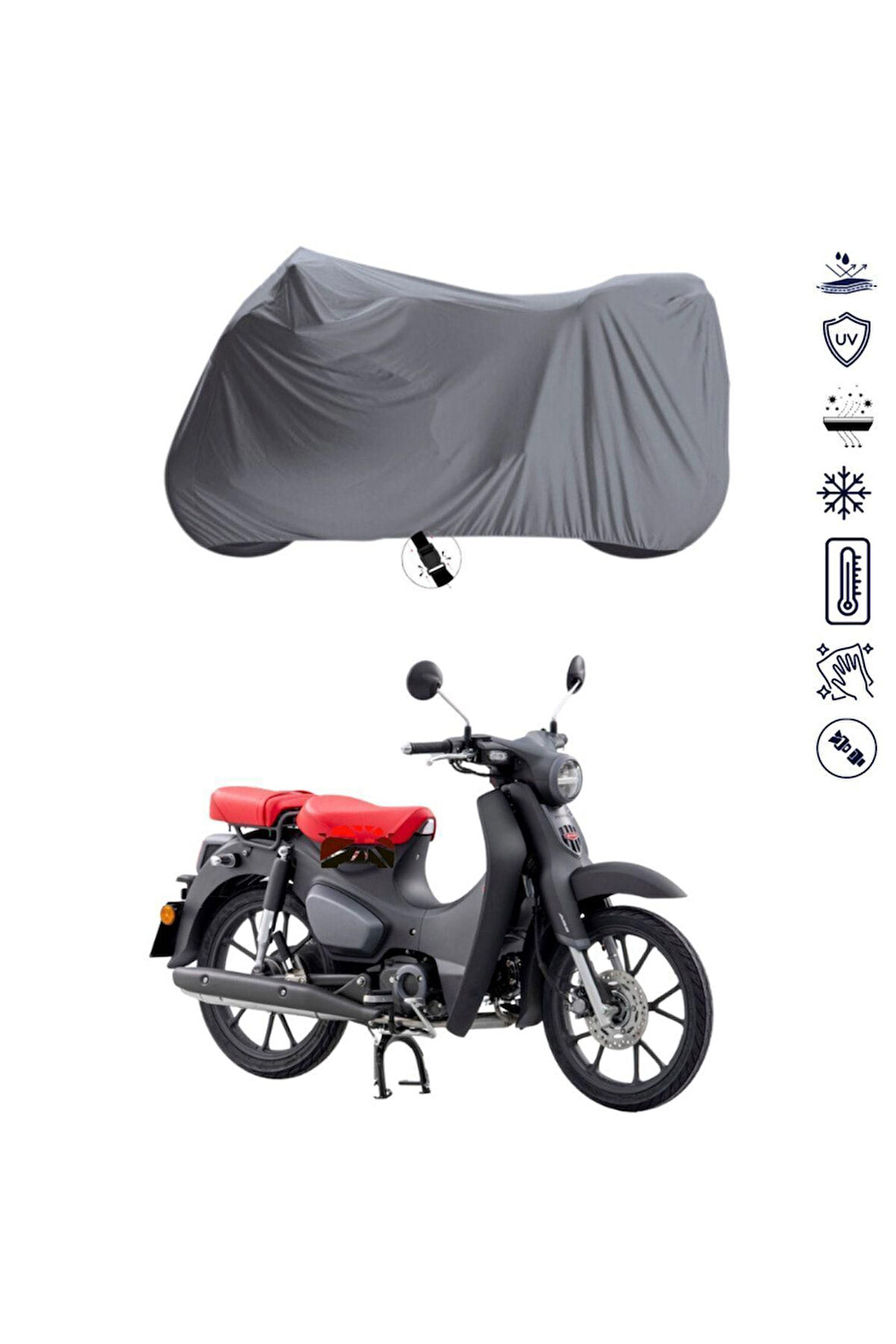 Dorado Akida Cup 125  Bağlantı Tokalı  Uyumlu SolarBlock Prime Motosiklet Brandası Örtüsü