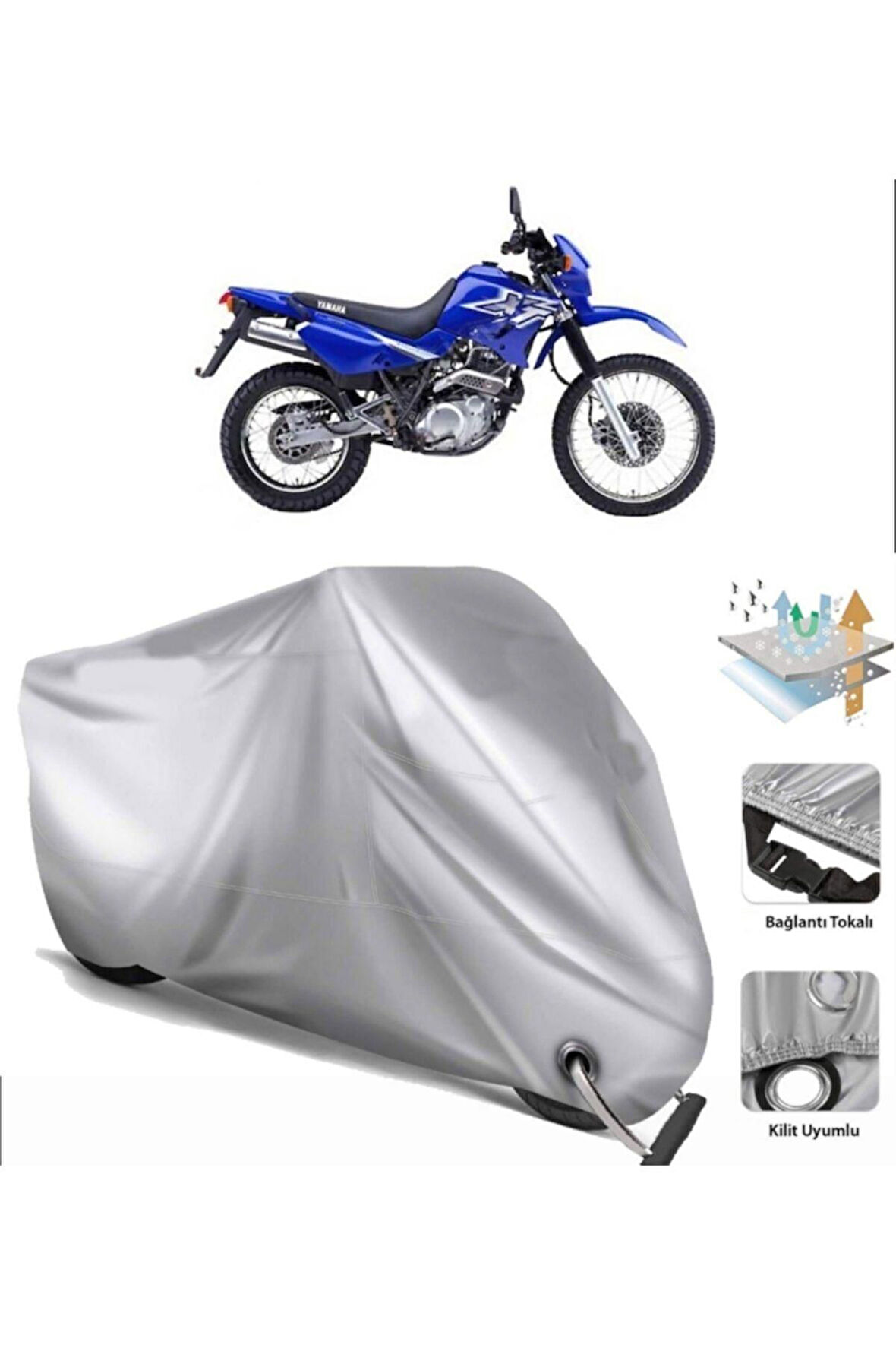 Yamaha Xt 600 E  Arka Çanta (bağlantı Tokalı) Uyumlu SolarBlock Prime Motosiklet Brandası Örtüsü