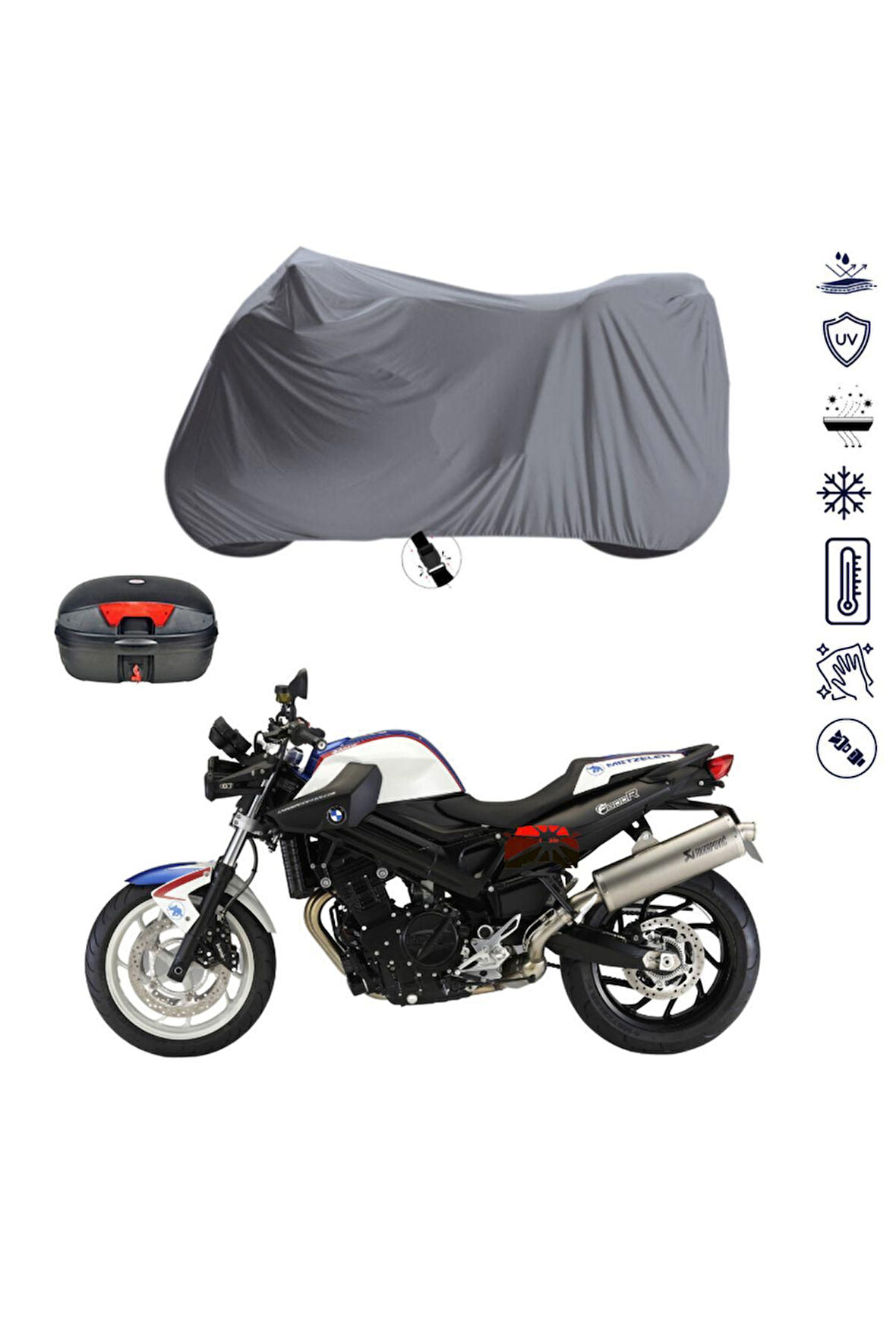 BMW F800 R Çantalı  Bağlantı Tokalı  Uyumlu SolarBlock Prime Motosiklet Brandası Örtüsü