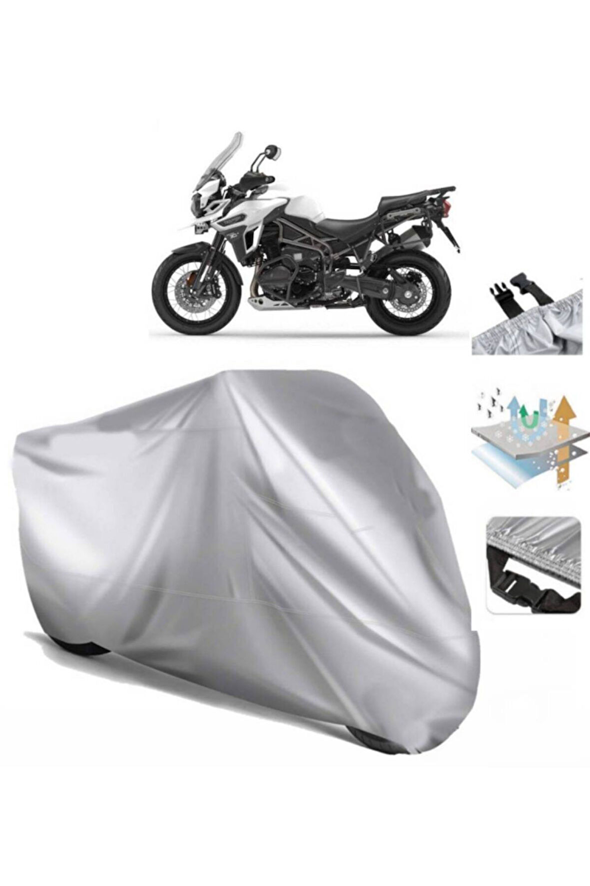 Triumph Tiger Explorer Xca  Arka Çanta (bağlantı Tokalı) Uyumlu SolarBlock  Motosiklet Brandası